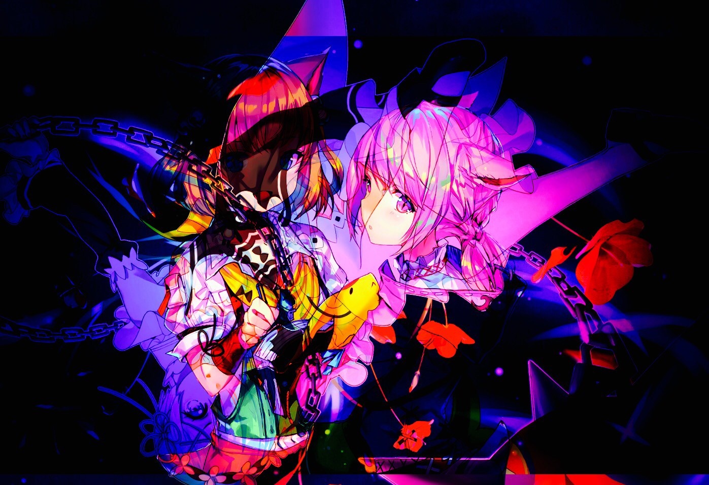 Rem and Ram from Re:Zero in Retro Anime Style HD Wallpaper