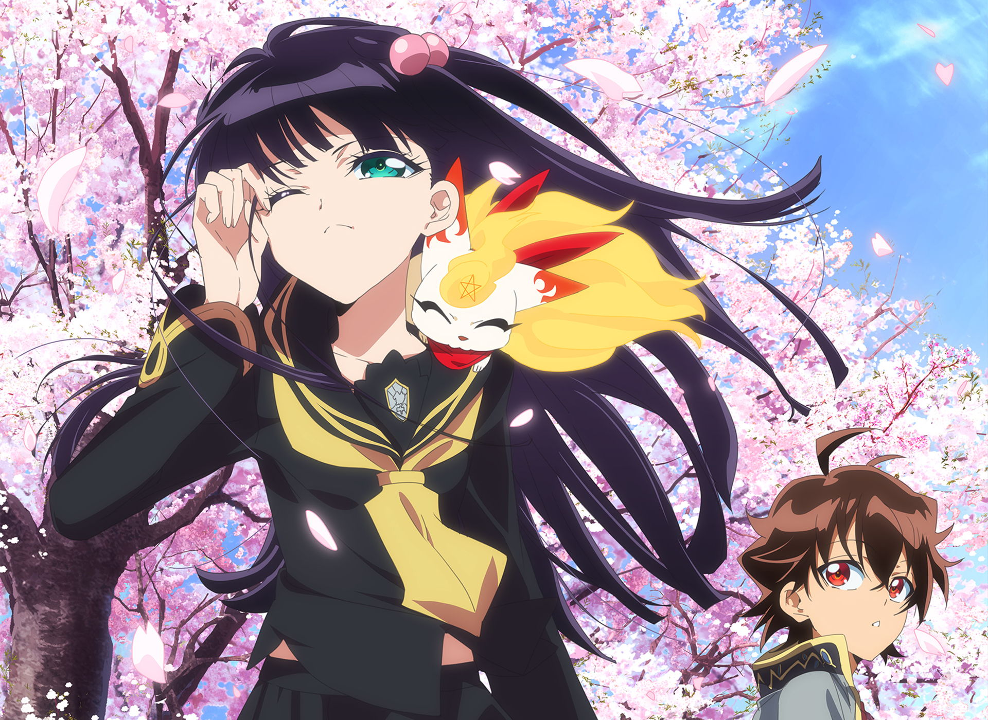 Benio Adashino and Rokuro Enmadou from Sousei no Onmyouji HD Wallpaper