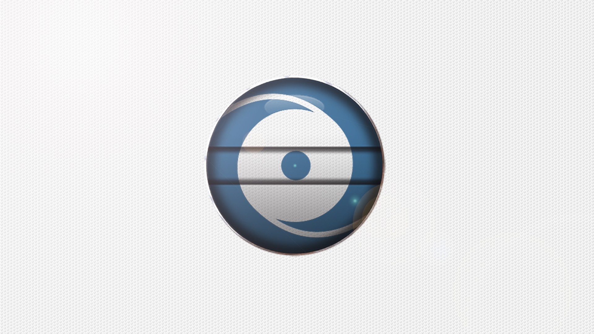 Blue circular logo with white accents HD Wallpaper