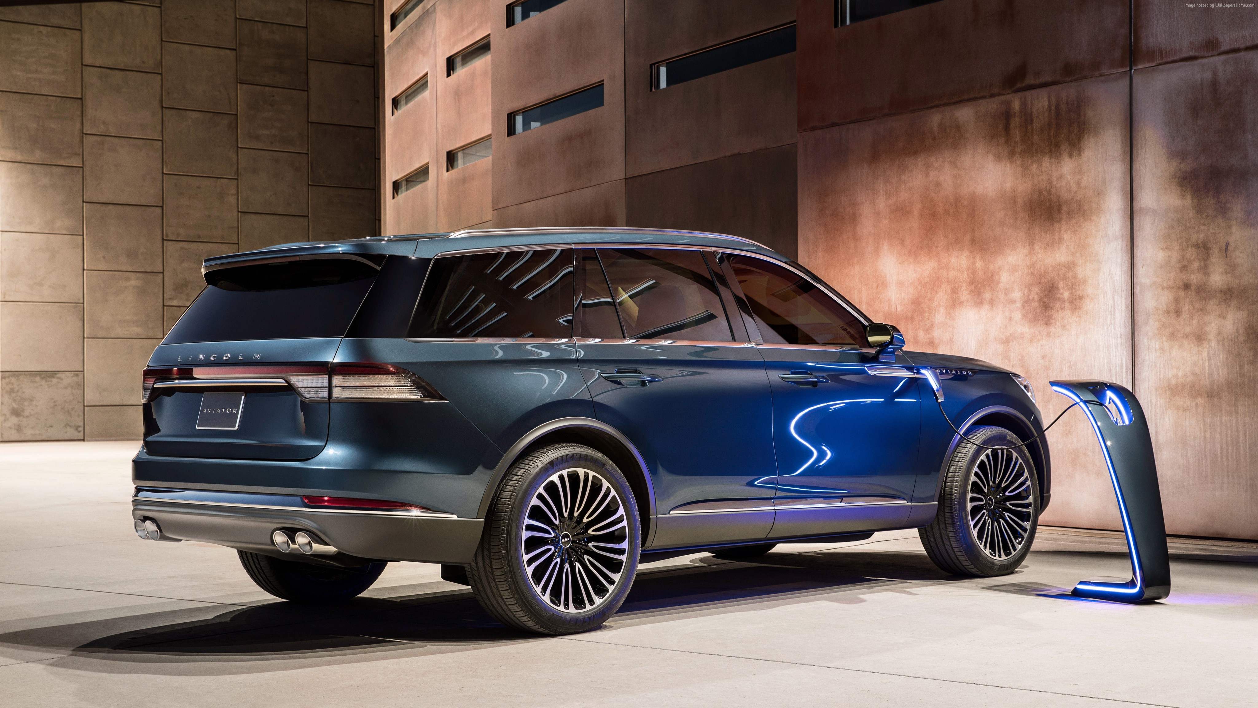 Lincoln Aviator electric SUV charging HD Wallpaper