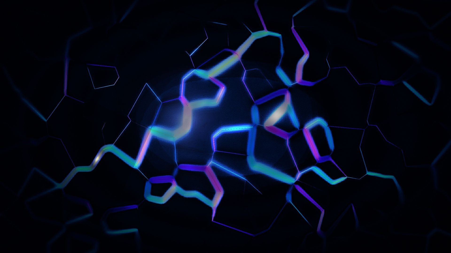 Electric Blue Abstract Digital Art HD Wallpaper