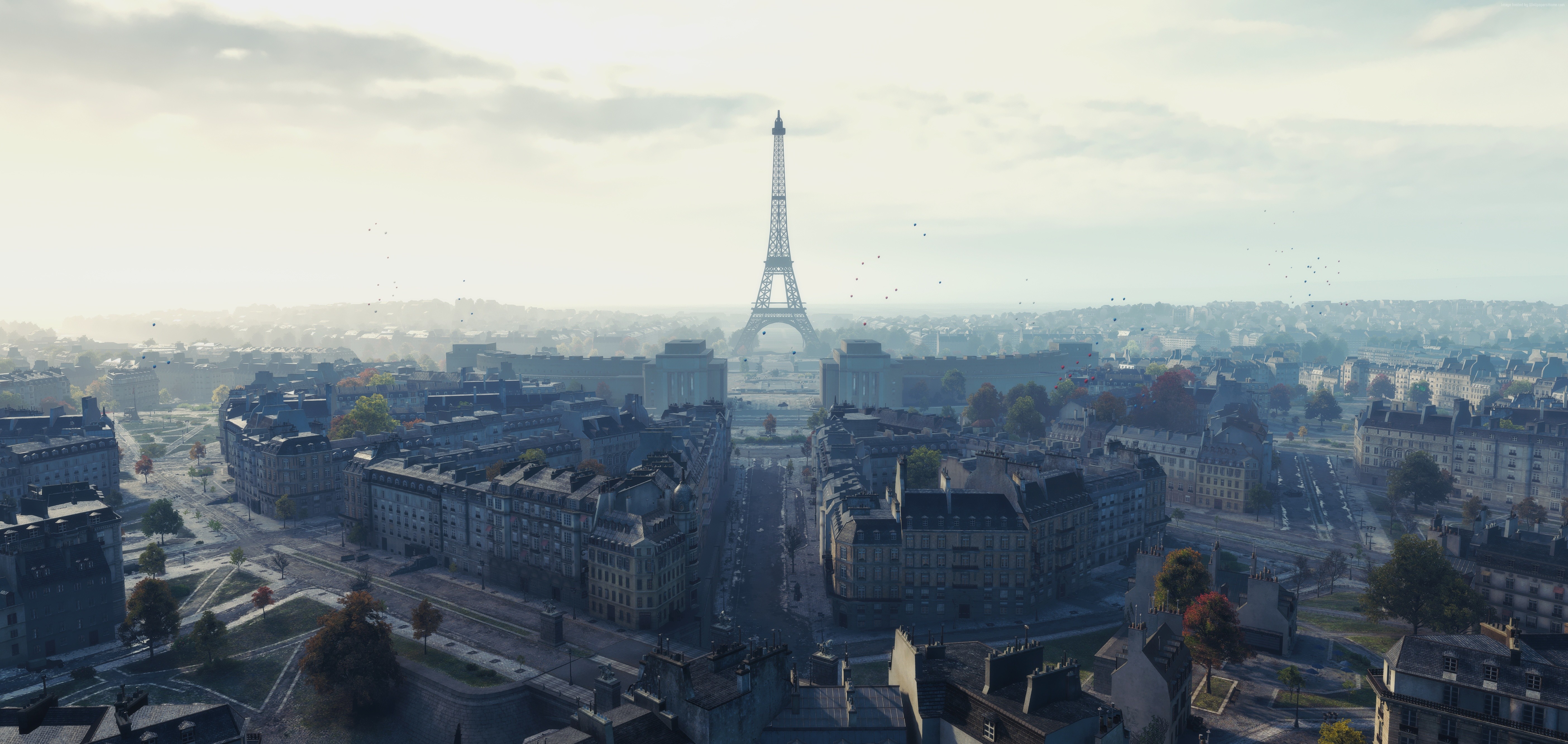 Paris cityscape with Eiffel Tower in World of Tanks 1.0.2 HD Wallpaper
