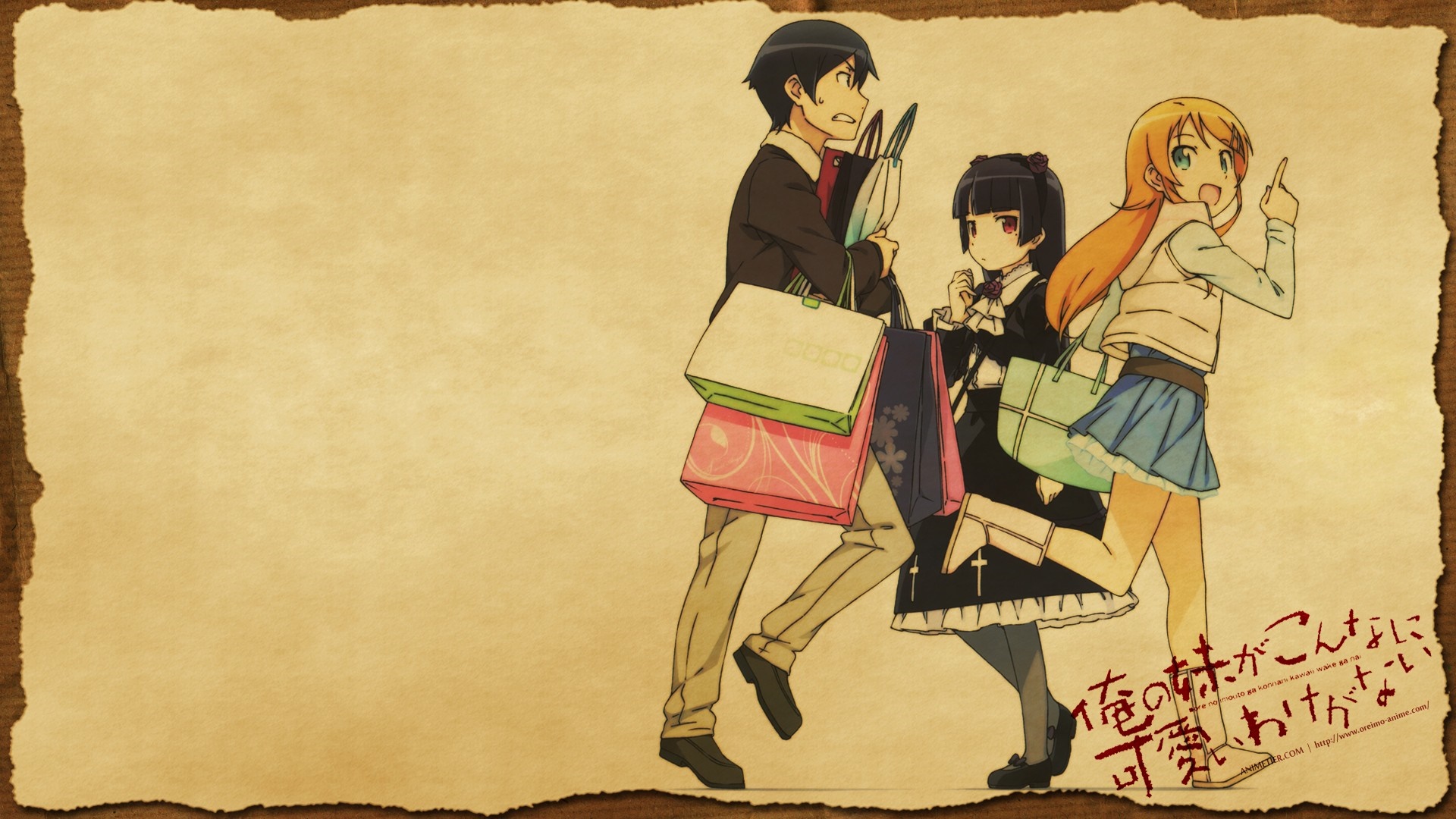Kousaka Kirino, Gokou Ruri, Kousaka Kyousuke from Ore no Imouto ga Konnani Kawaii Wake ga Nai HD Wallpaper