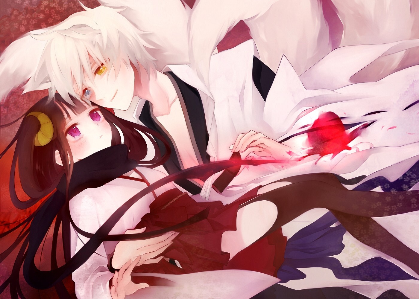 Miketsukami S shi and Shirakiin Ririchiyo from Inu x Boku SS HD Wallpaper