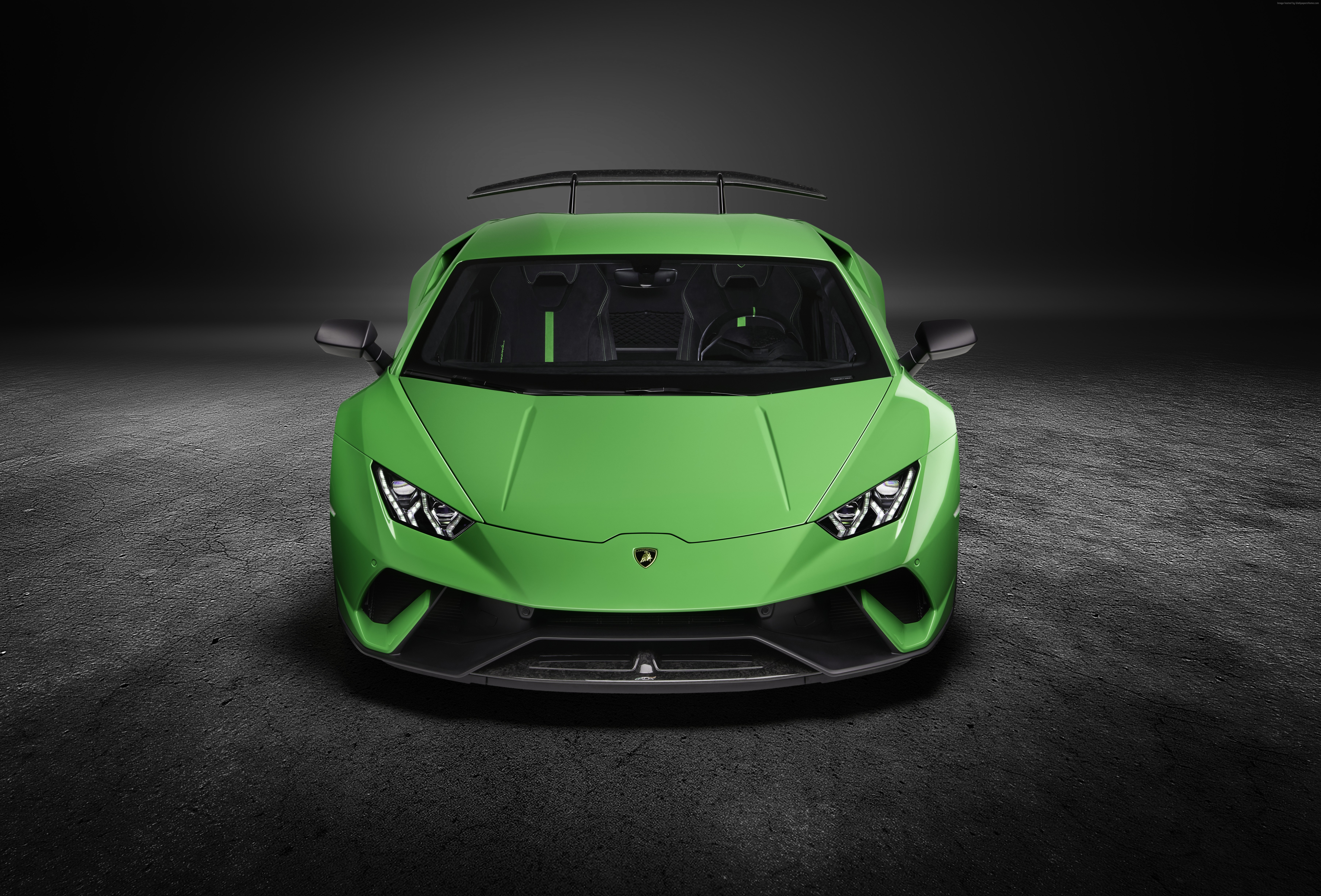 Green Lamborghini Huracan Performante 2018 HD Wallpaper