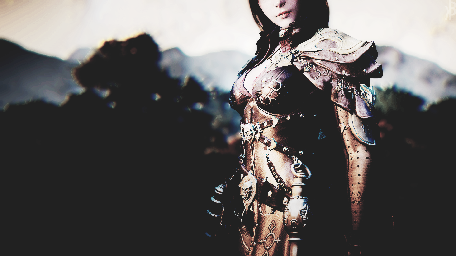 Woman in armor from Black Desert Online HD Wallpaper