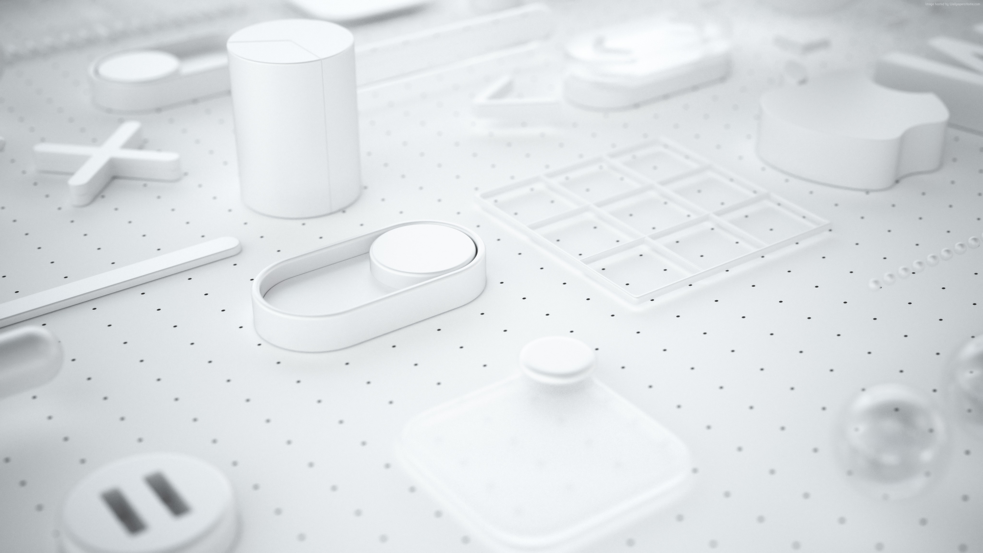 WWDC 2018 3D White 4K HD Wallpaper