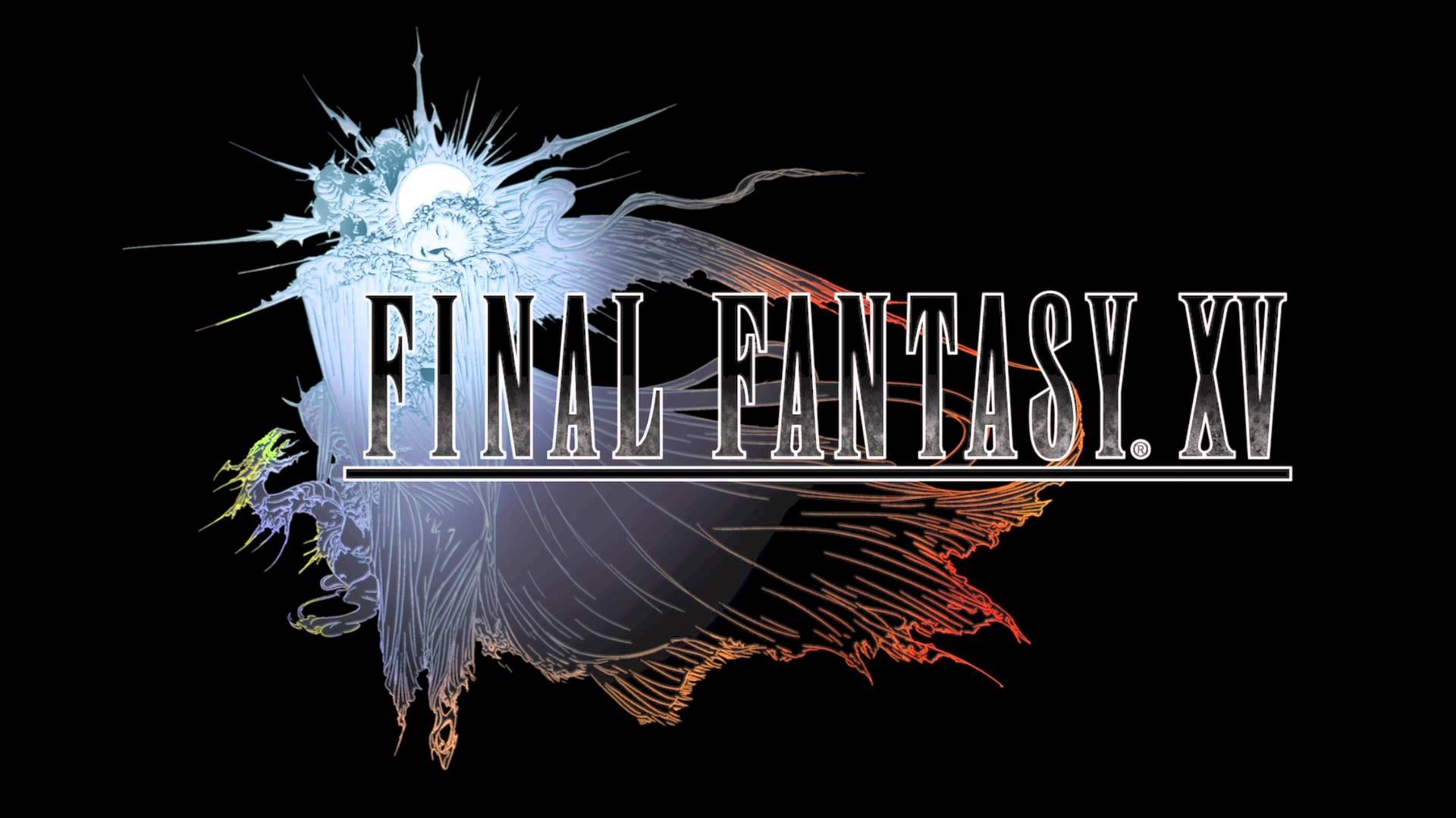Final Fantasy XV Logo with Artwork HD Wallpaper