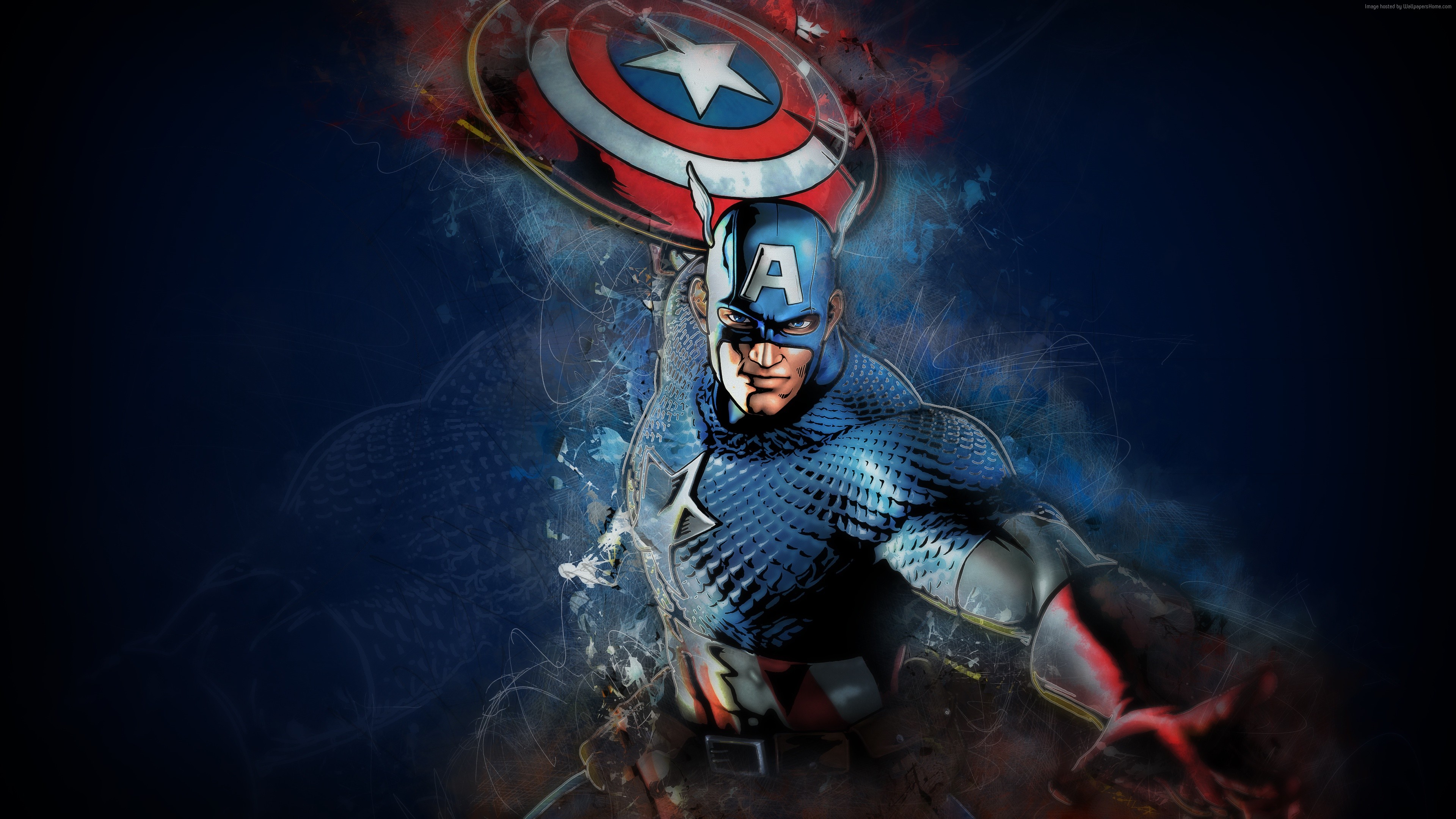 Captain America from Marvel Comics 4K HD Wallpaper
