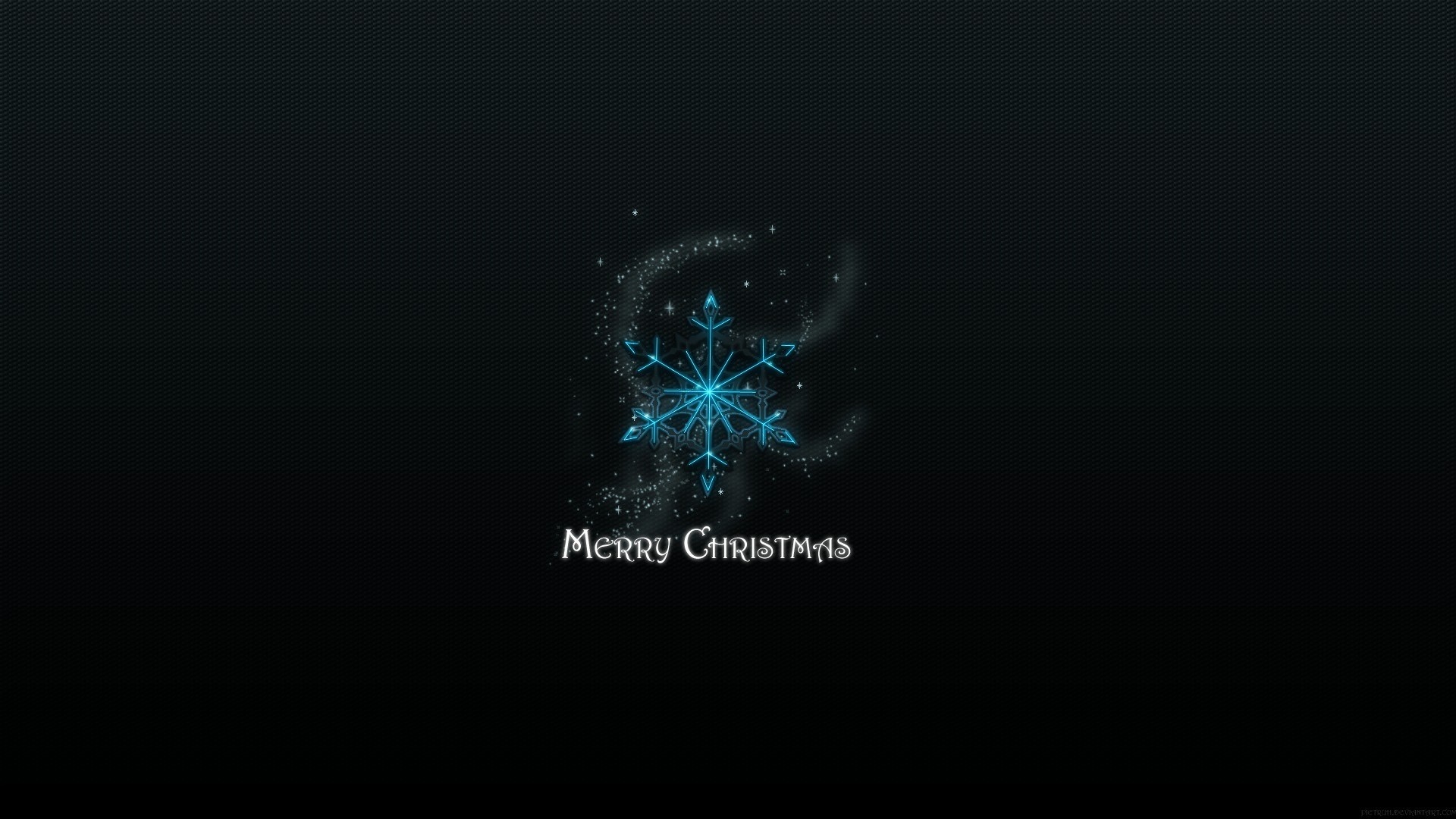 Merry Christmas Snowflake Logo HD Wallpaper