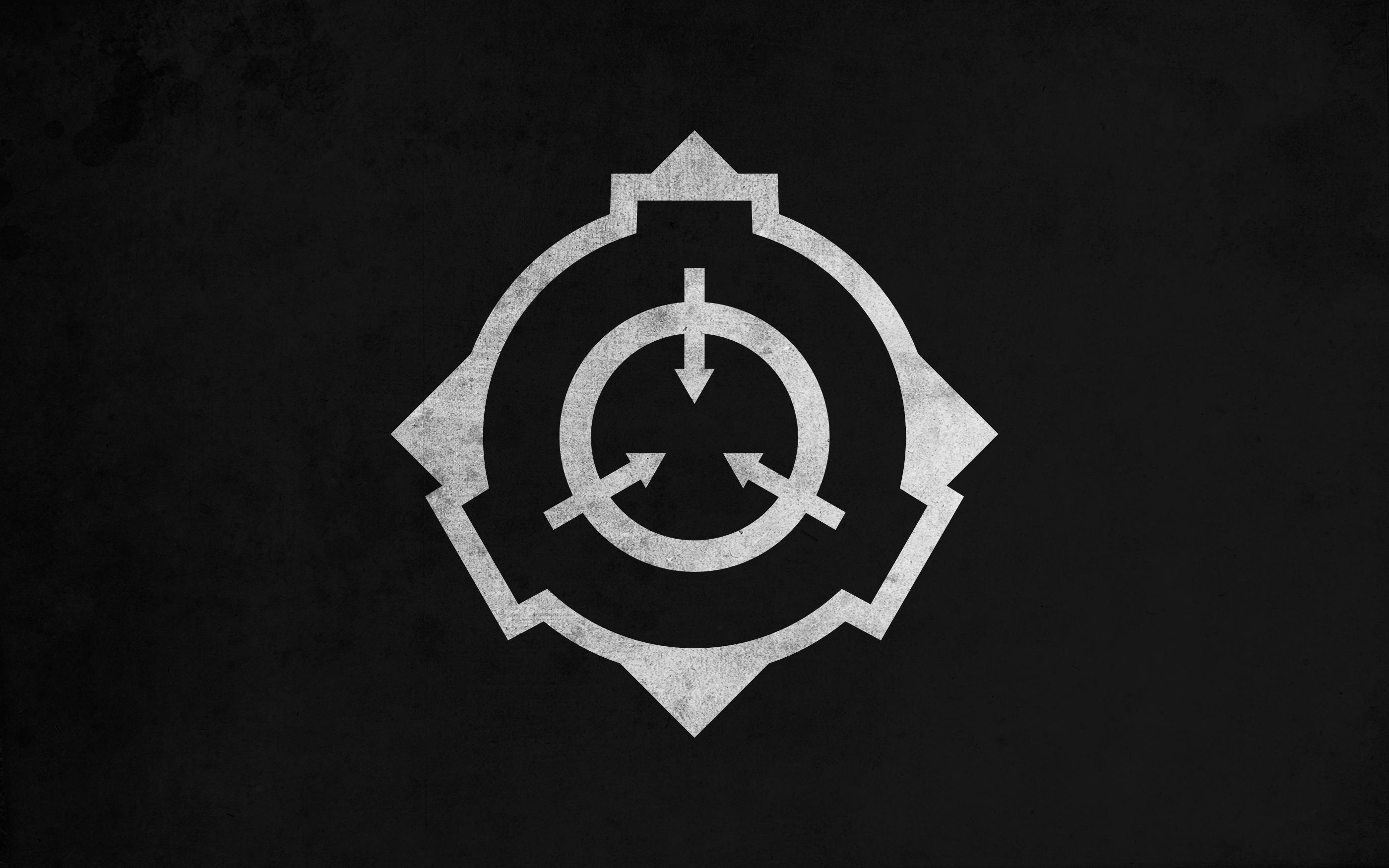 SCP Foundation logo on black background HD Wallpaper
