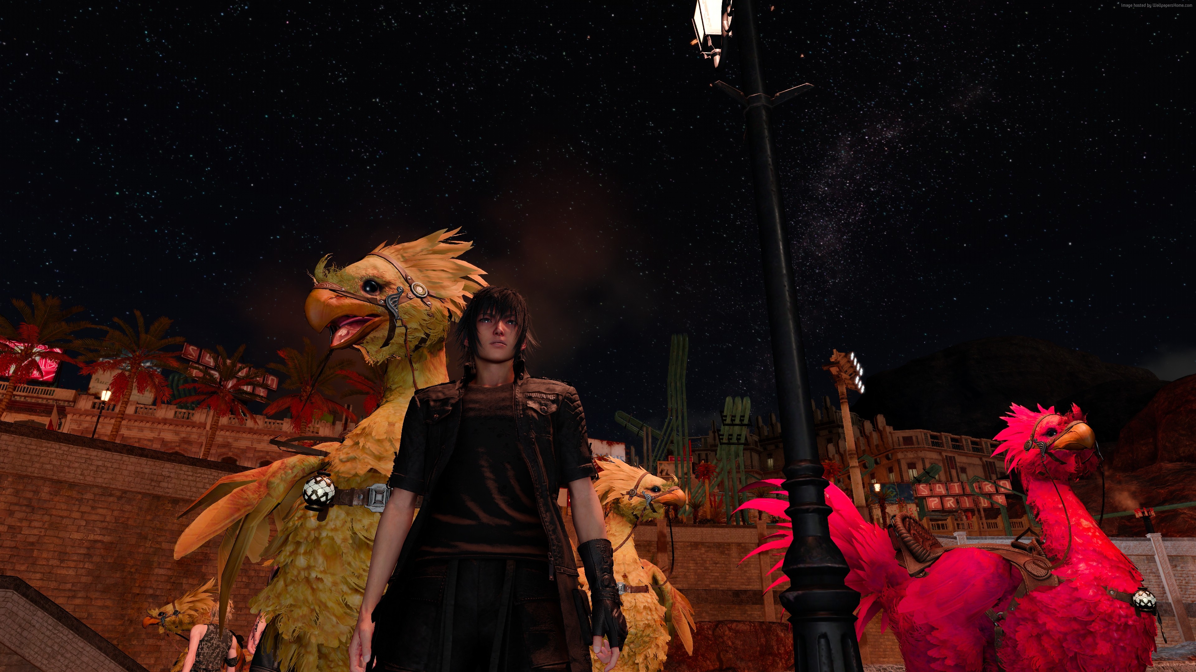 Noctis and Chocobos in Final Fantasy XV Windows Edition 4K HD Wallpaper