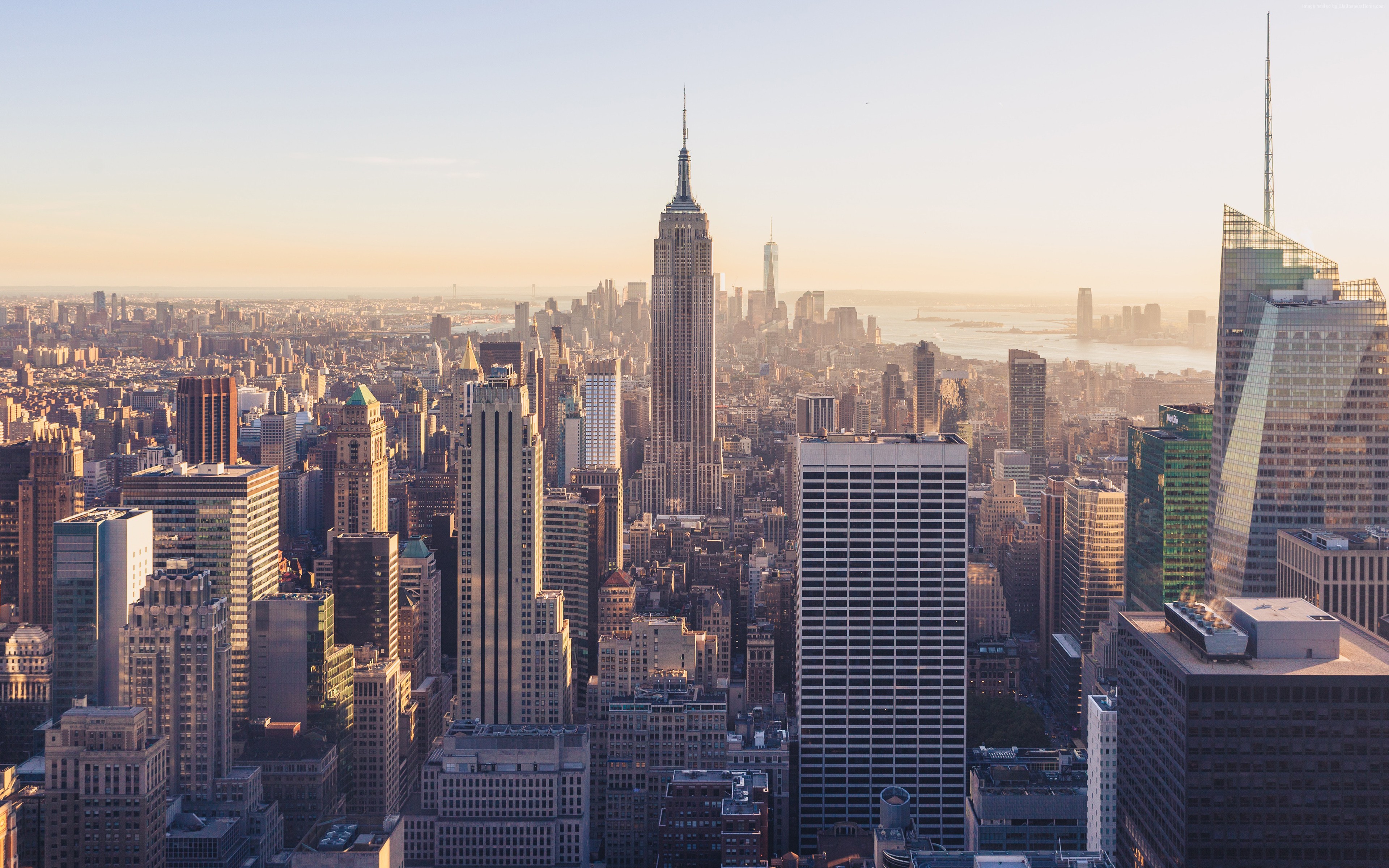 New York City Skyline with Empire State Building HD Wallpaper
