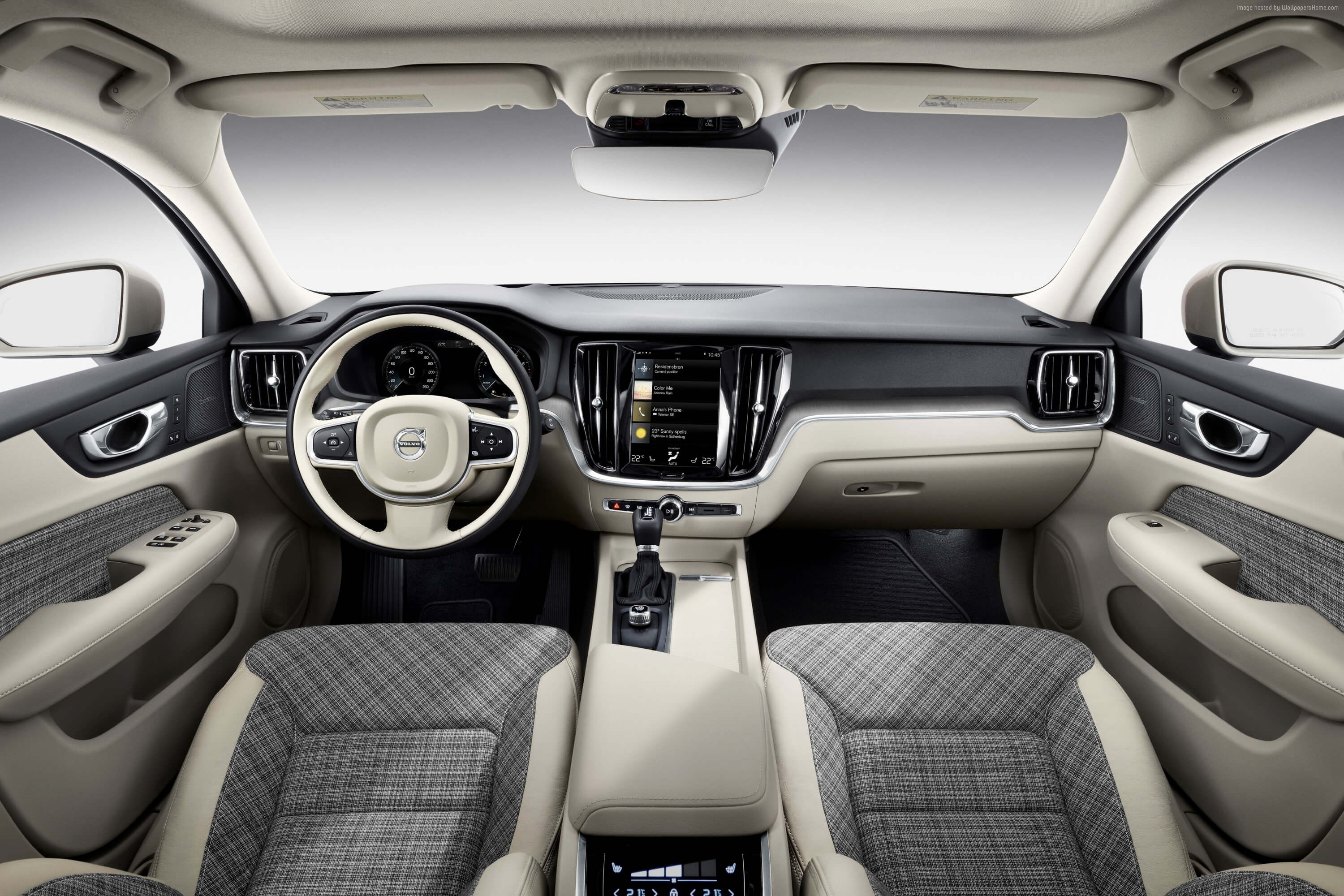 Interior of a 2019 Volvo V60 HD Wallpaper