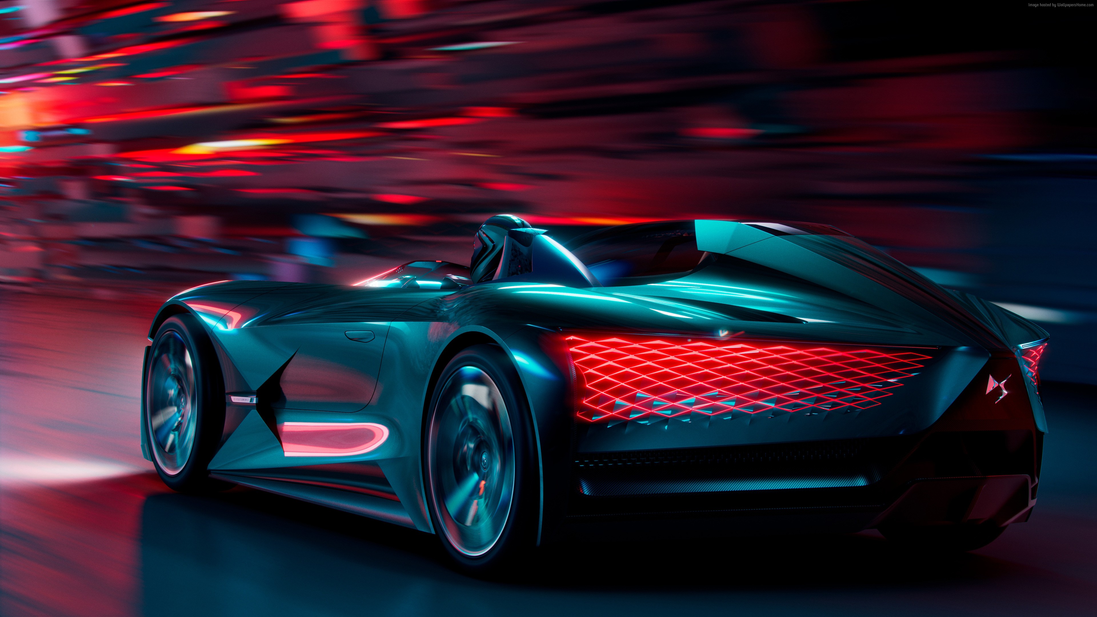 4K DS E-Tense Concept electric car HD Wallpaper