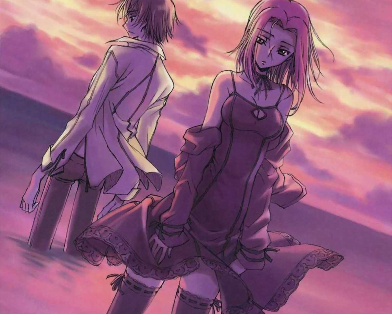 Kallen Stadtfeld and Lelouch Lamperouge from Code Geass HD Wallpaper