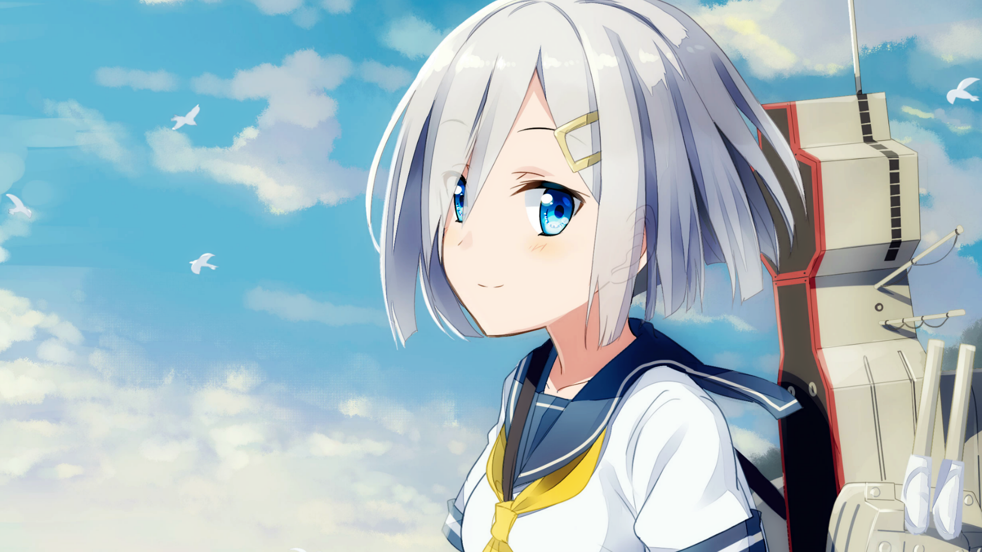 Hamakaze KanColle from Kantai Collection anime artwork HD Wallpaper