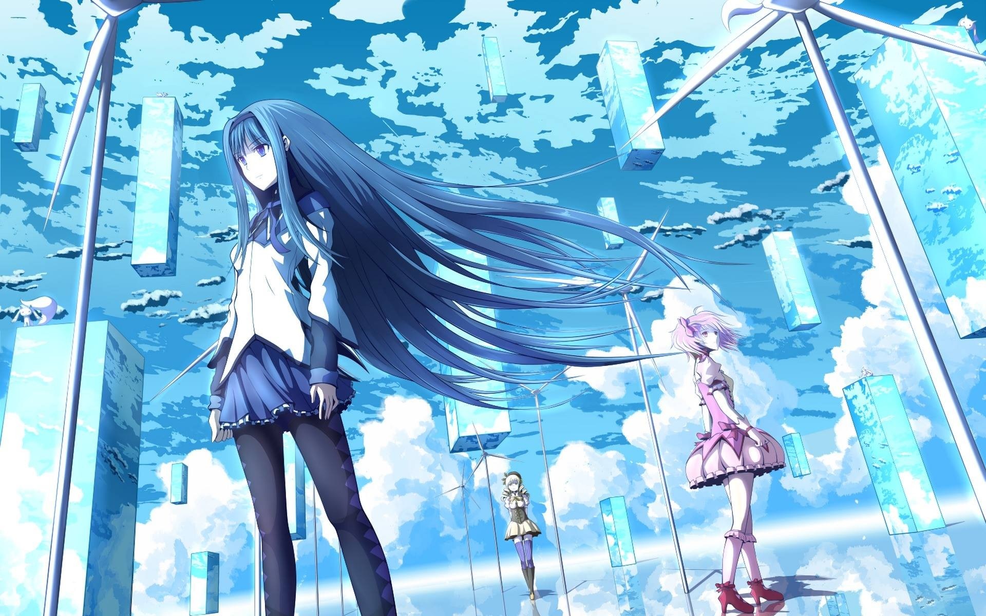 Akemi Homura and Kaname Madoka from Mahou Shoujo Madoka Magica HD Wallpaper