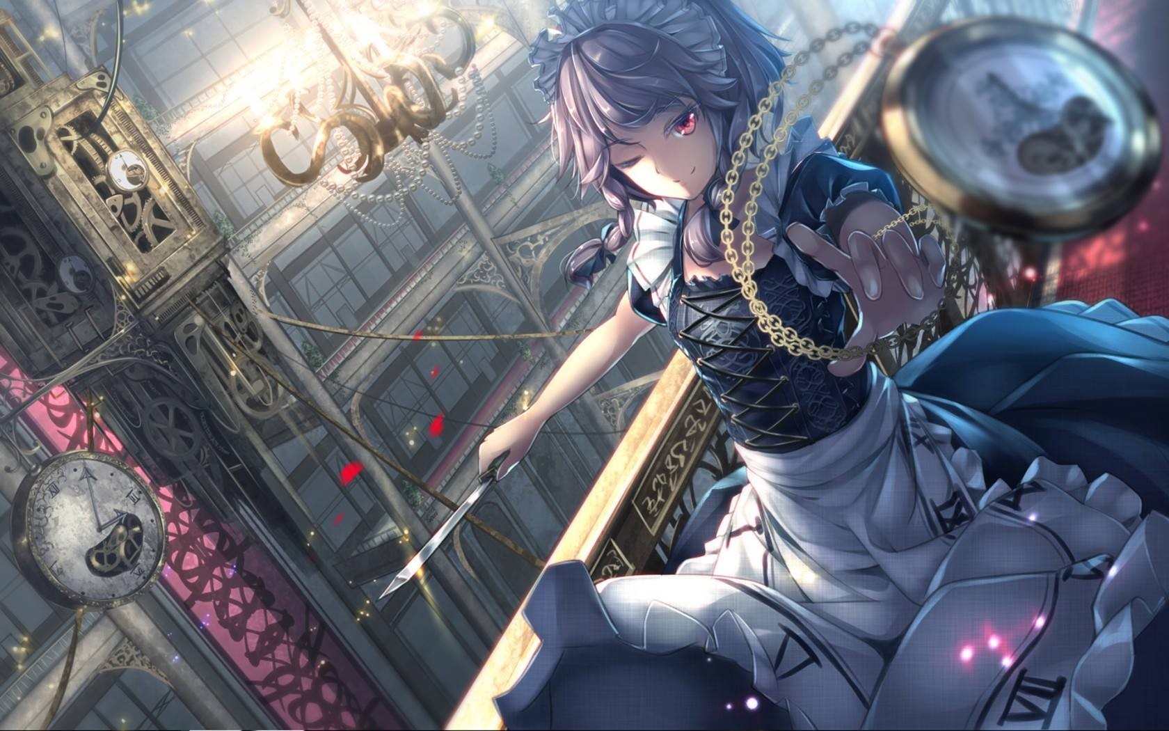 Izayoi Sakuya from Touhou Project HD Wallpaper