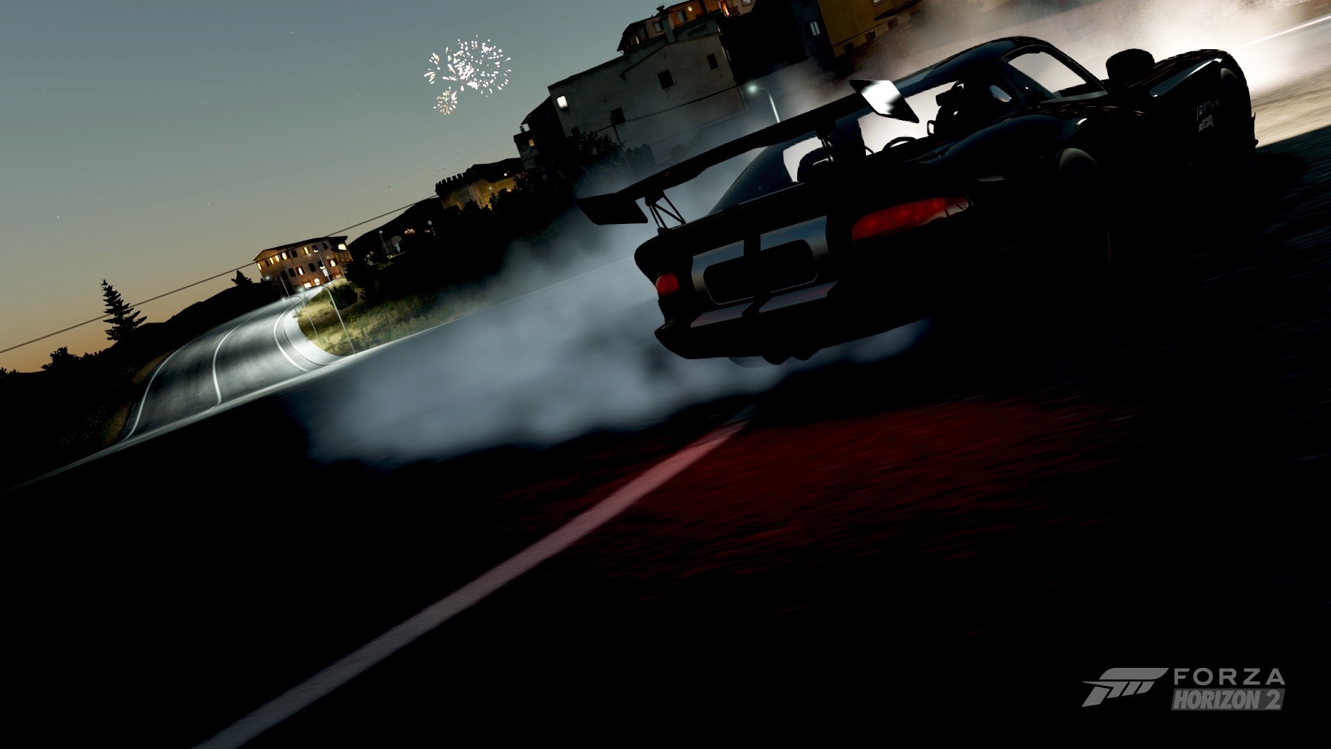 Dodge Viper from Forza Horizon 2 drifting at night HD Wallpaper