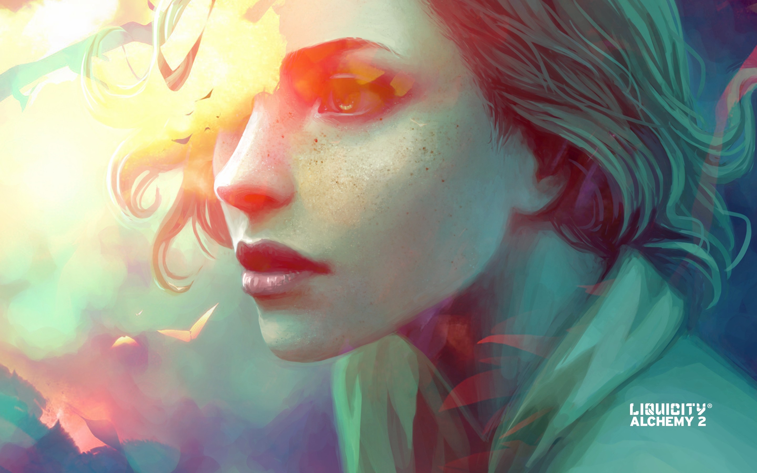 Liquicity Alchemy 2 digital art portrait HD Wallpaper