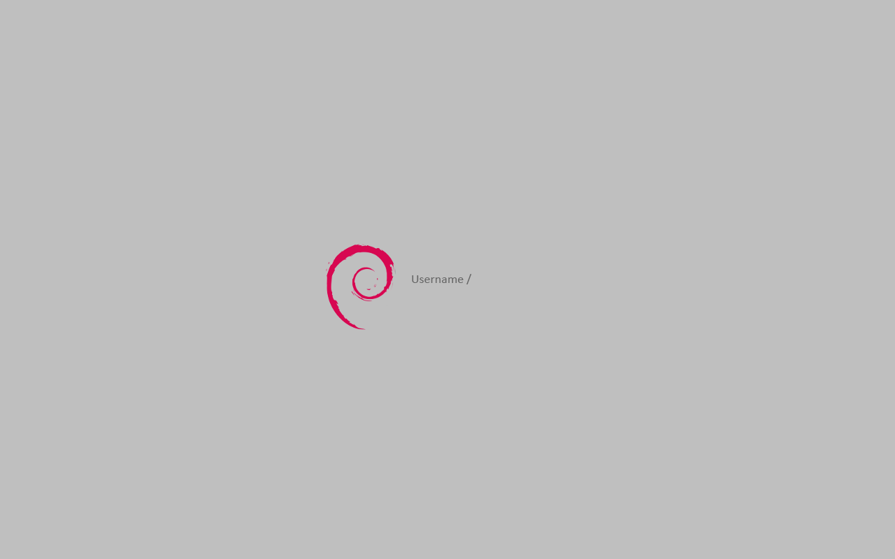 Debian logo with username prompt HD Wallpaper