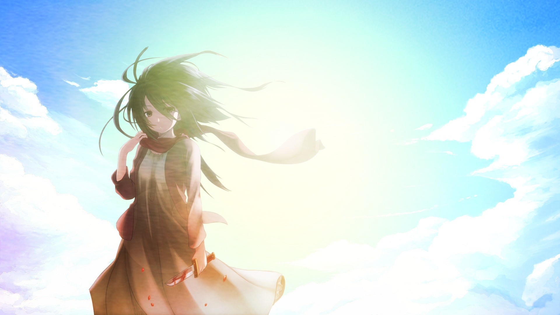 Mikasa Ackerman from Attack on Titan in sunlight HD Wallpaper