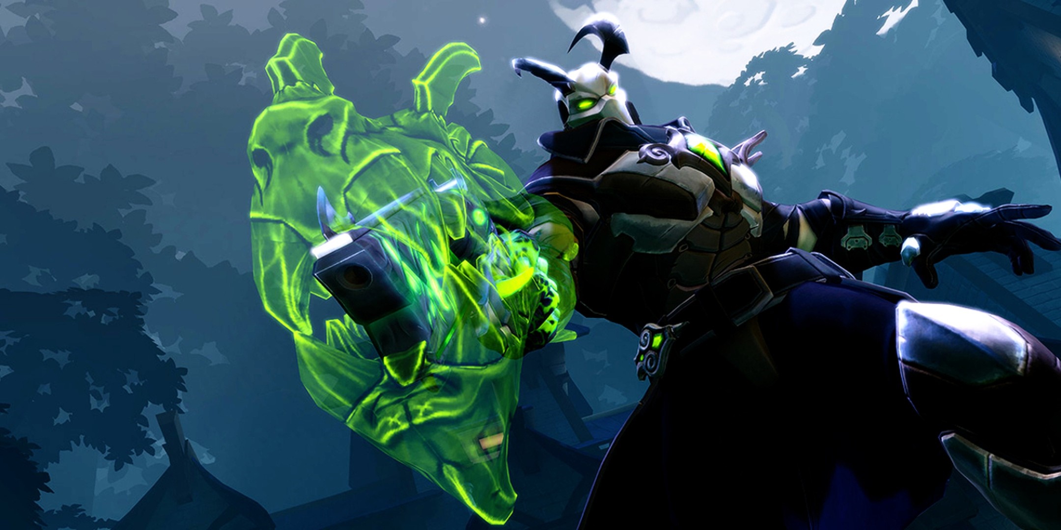 Paladin character with green energy shield in video game HD Wallpaper