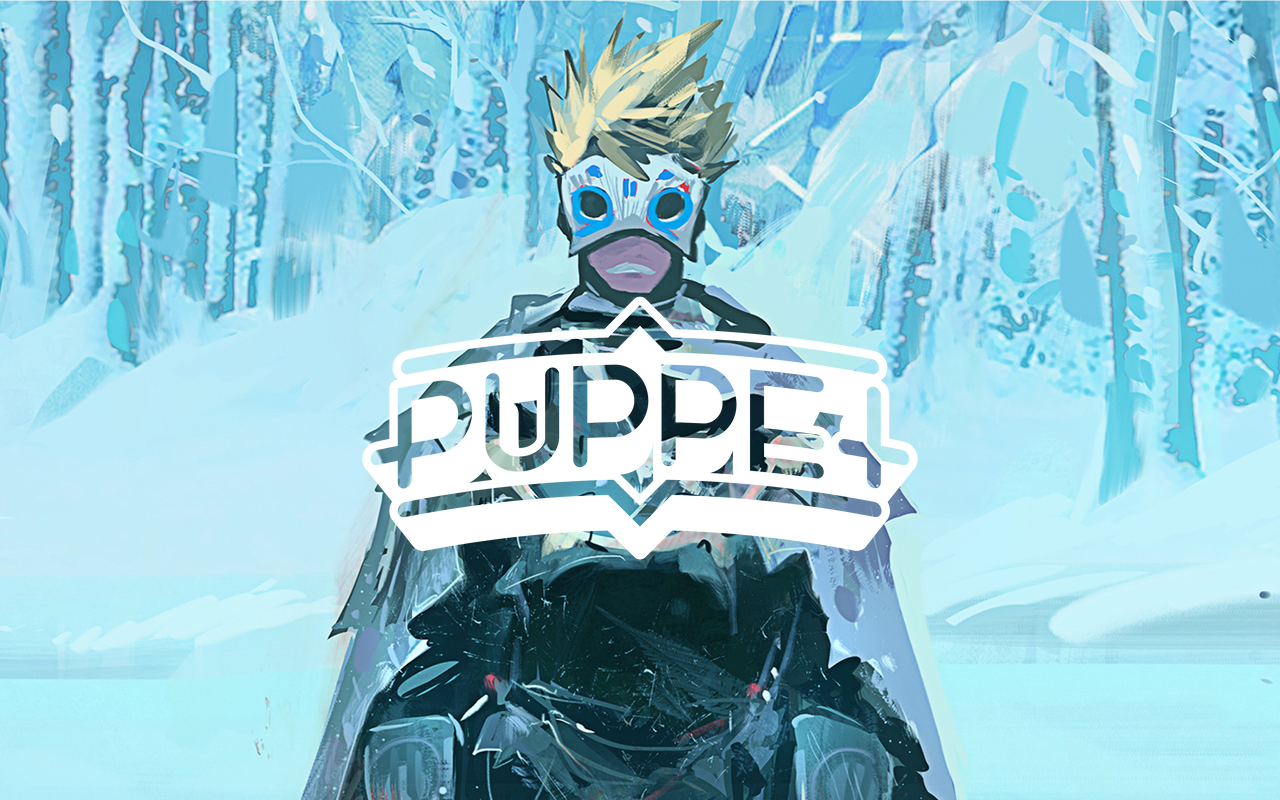 Puppet artwork with anime character in snowy forest HD Wallpaper