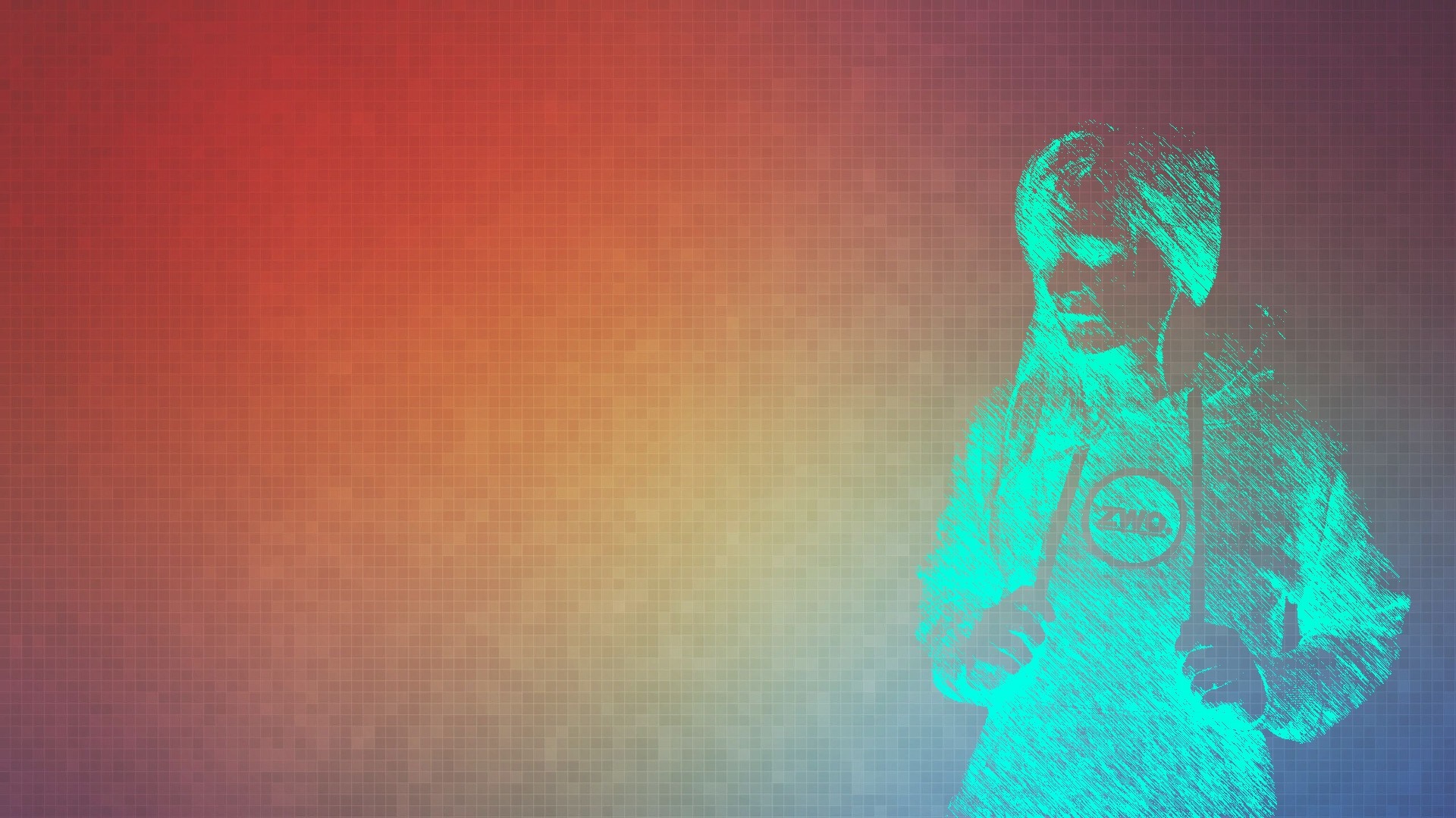 Person in a hoodie with a logo HD Wallpaper