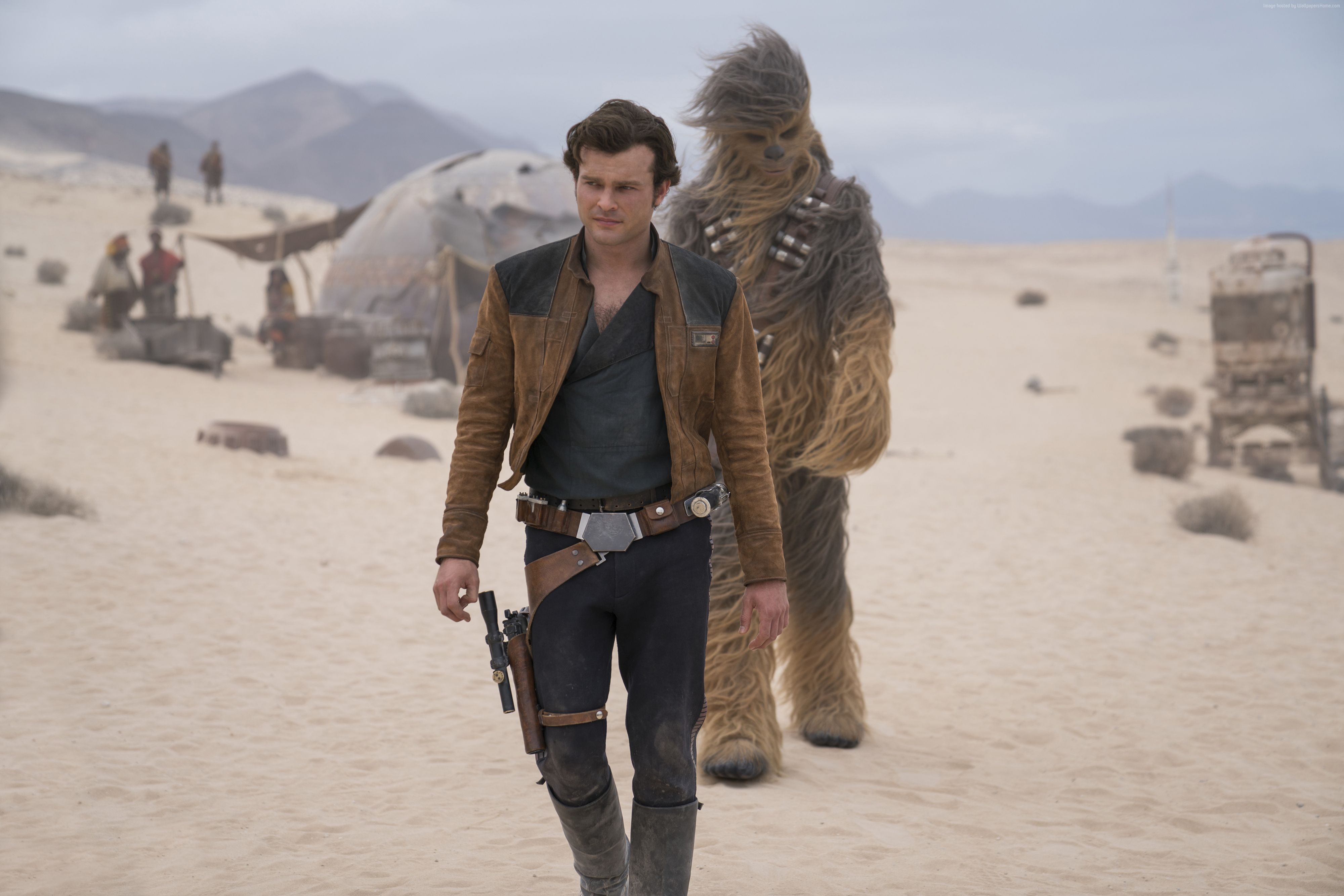 Han Solo and Chewbacca from Solo: A Star Wars Story HD Wallpaper
