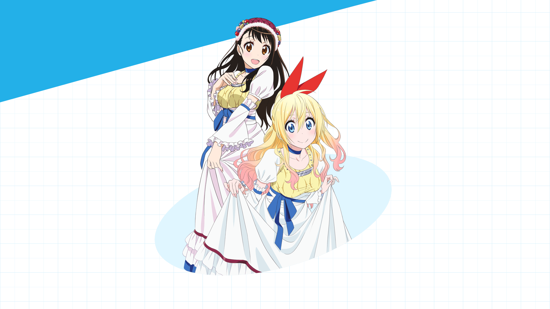 Chitoge Kirisaki and Kosaki Onodera from Nisekoi HD Wallpaper
