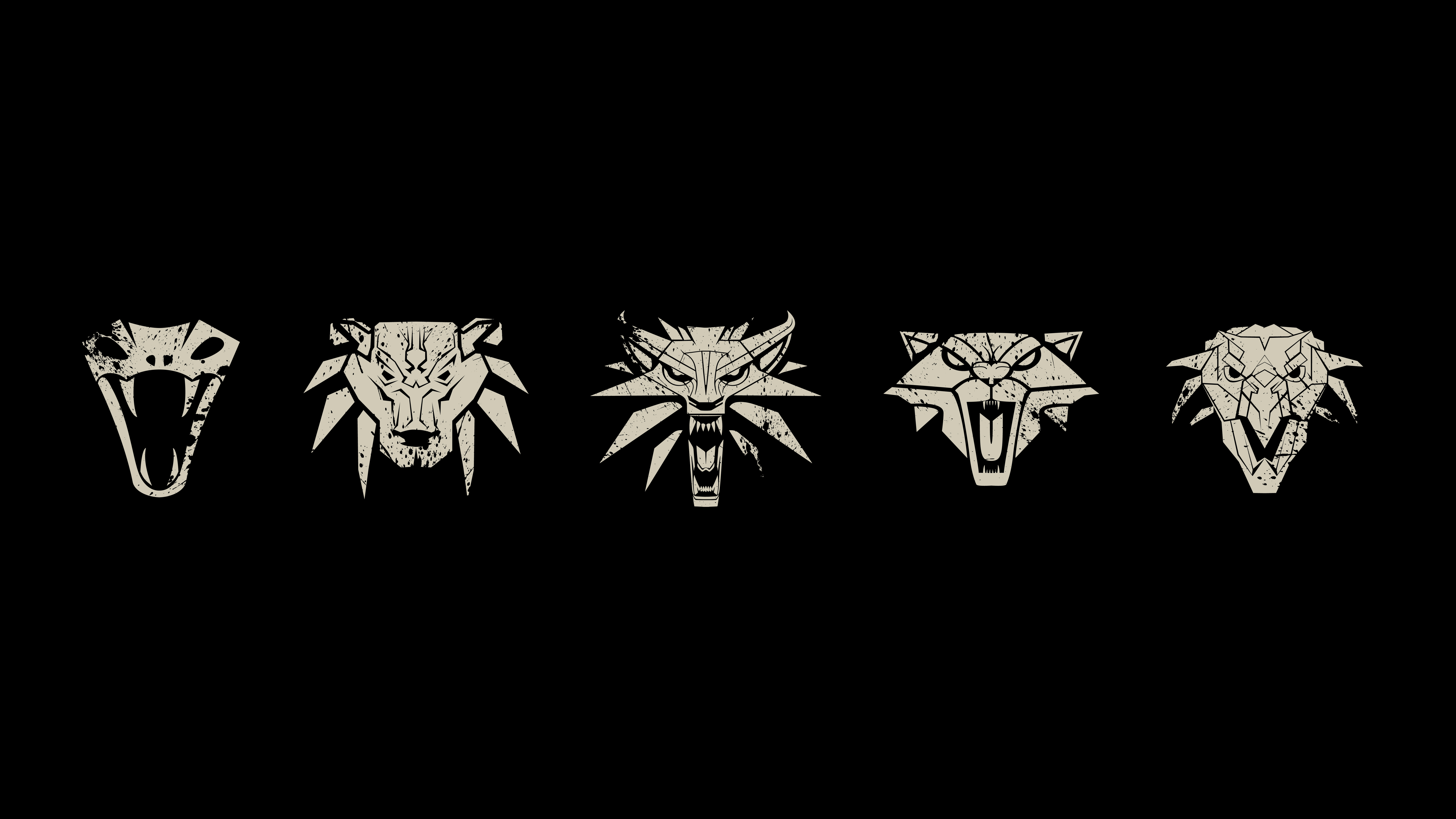 The Witcher School Symbols HD Wallpaper