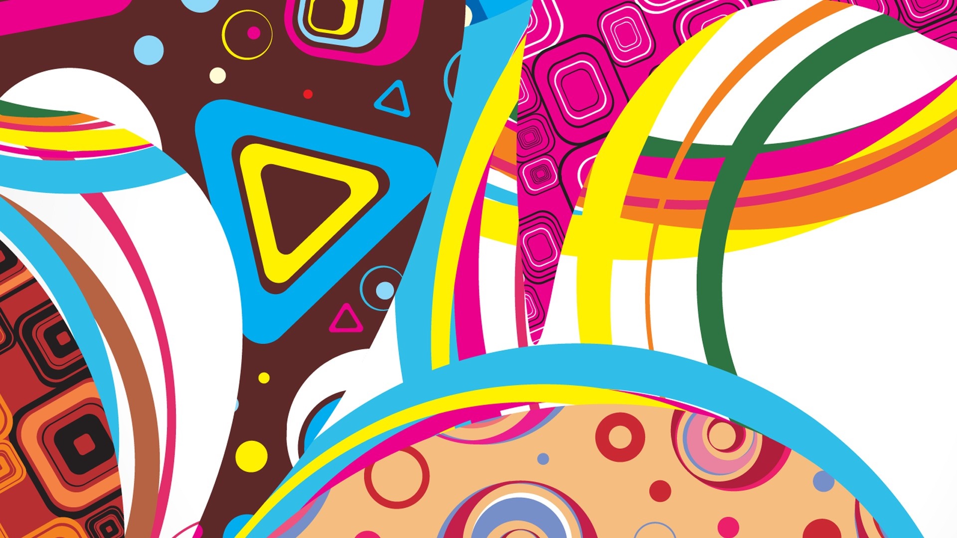 Colorful abstract geometric pattern illustration HD Wallpaper