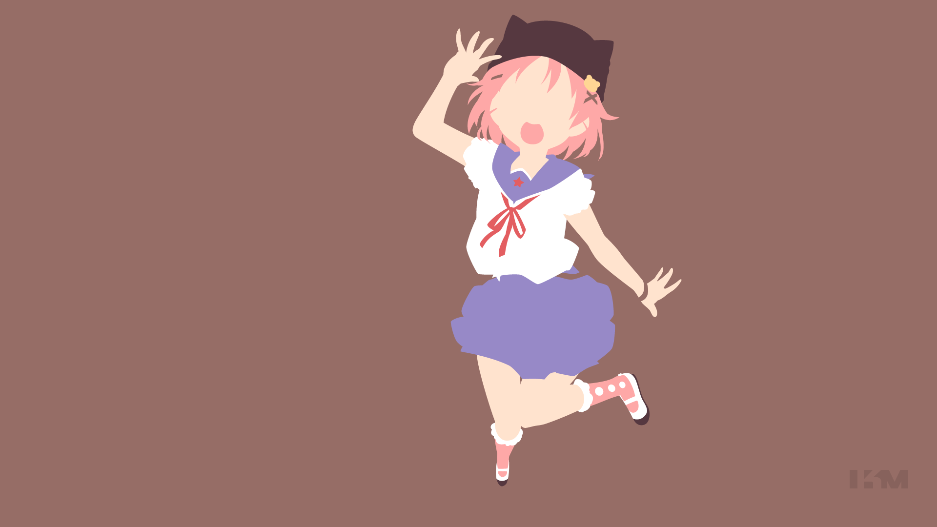 Yuki Takeya from Gakkou Gurashi jumping HD Wallpaper