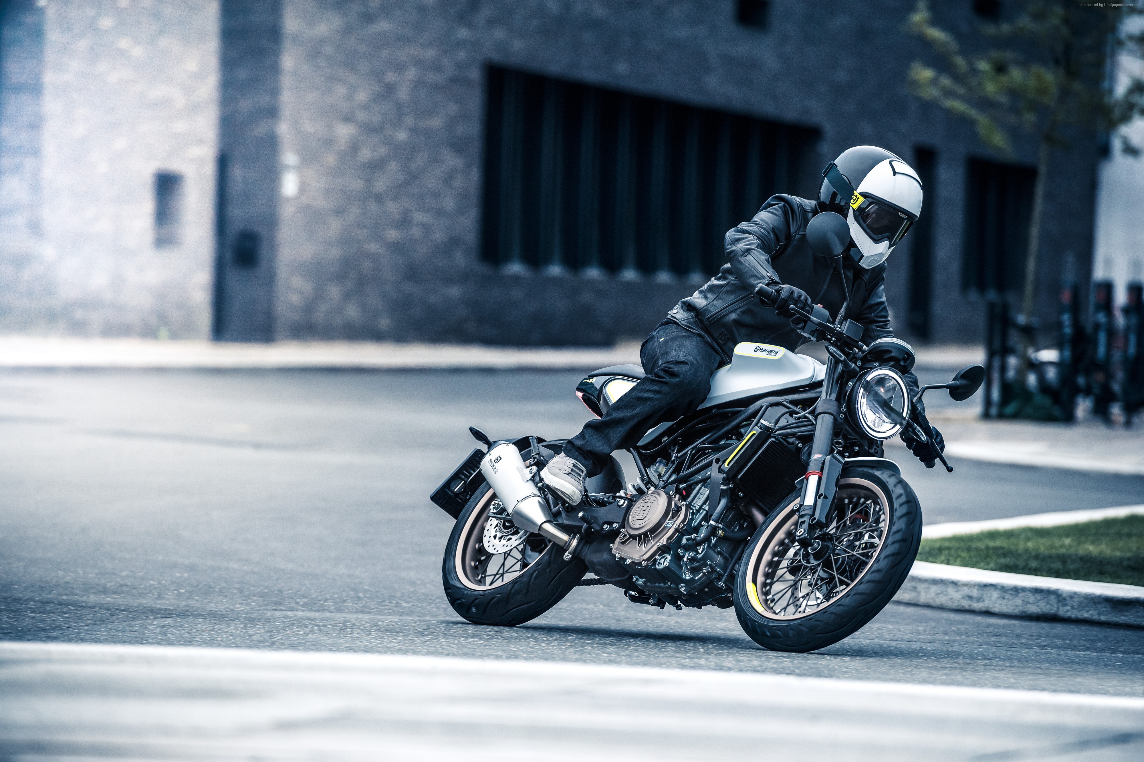 Husqvarna Vitpilen 701 motorcycle on street HD Wallpaper