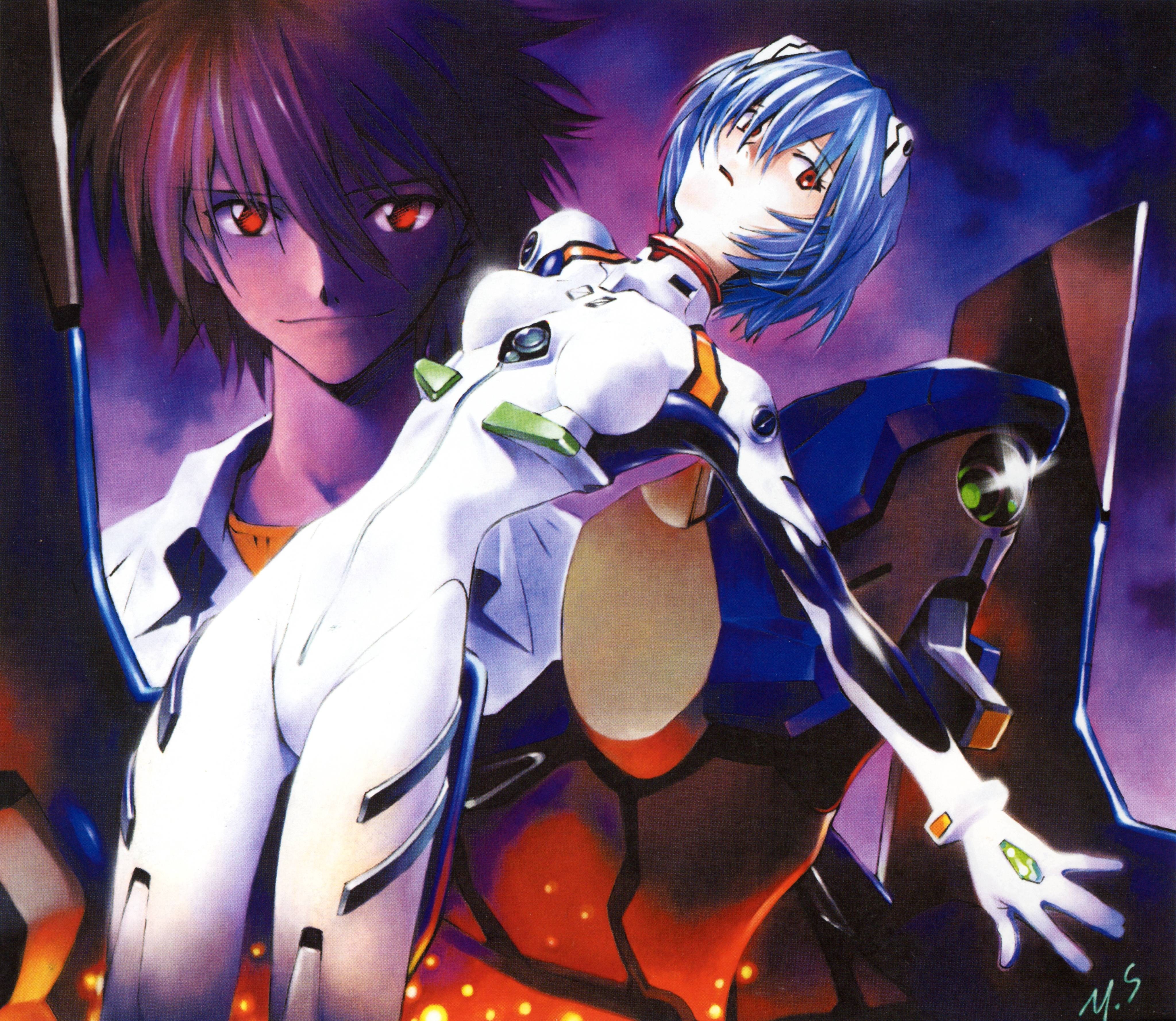 Rei Ayanami and Shinji Ikari from Neon Genesis Evangelion HD Wallpaper