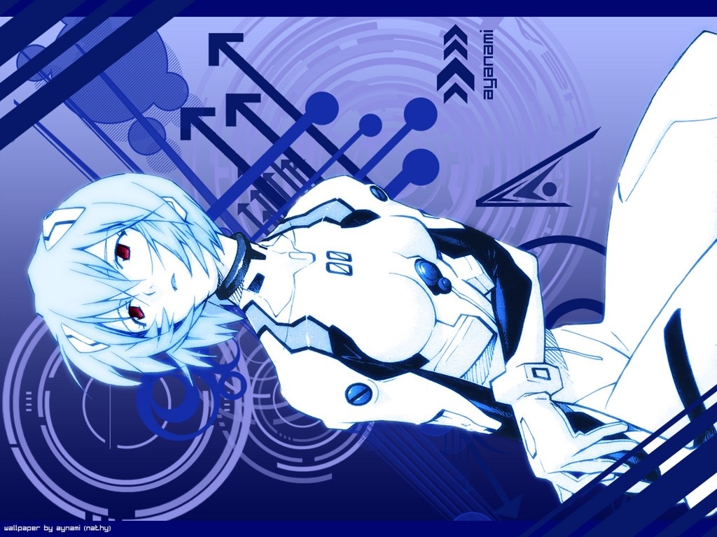 Rei Ayanami from Neon Genesis Evangelion in a white plugsuit HD Wallpaper