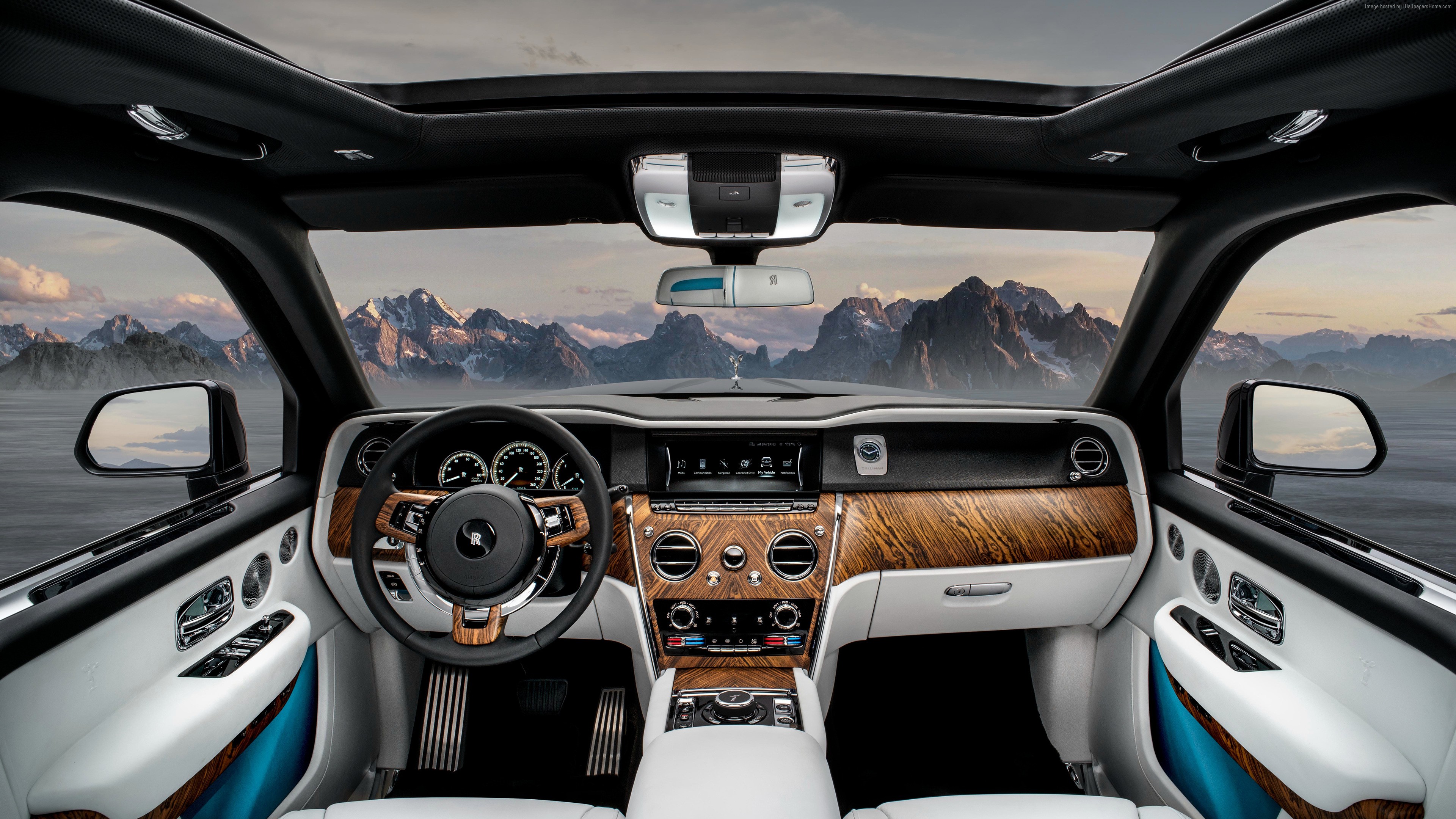 Rolls-Royce Cullinan SUV interior 4K HD Wallpaper