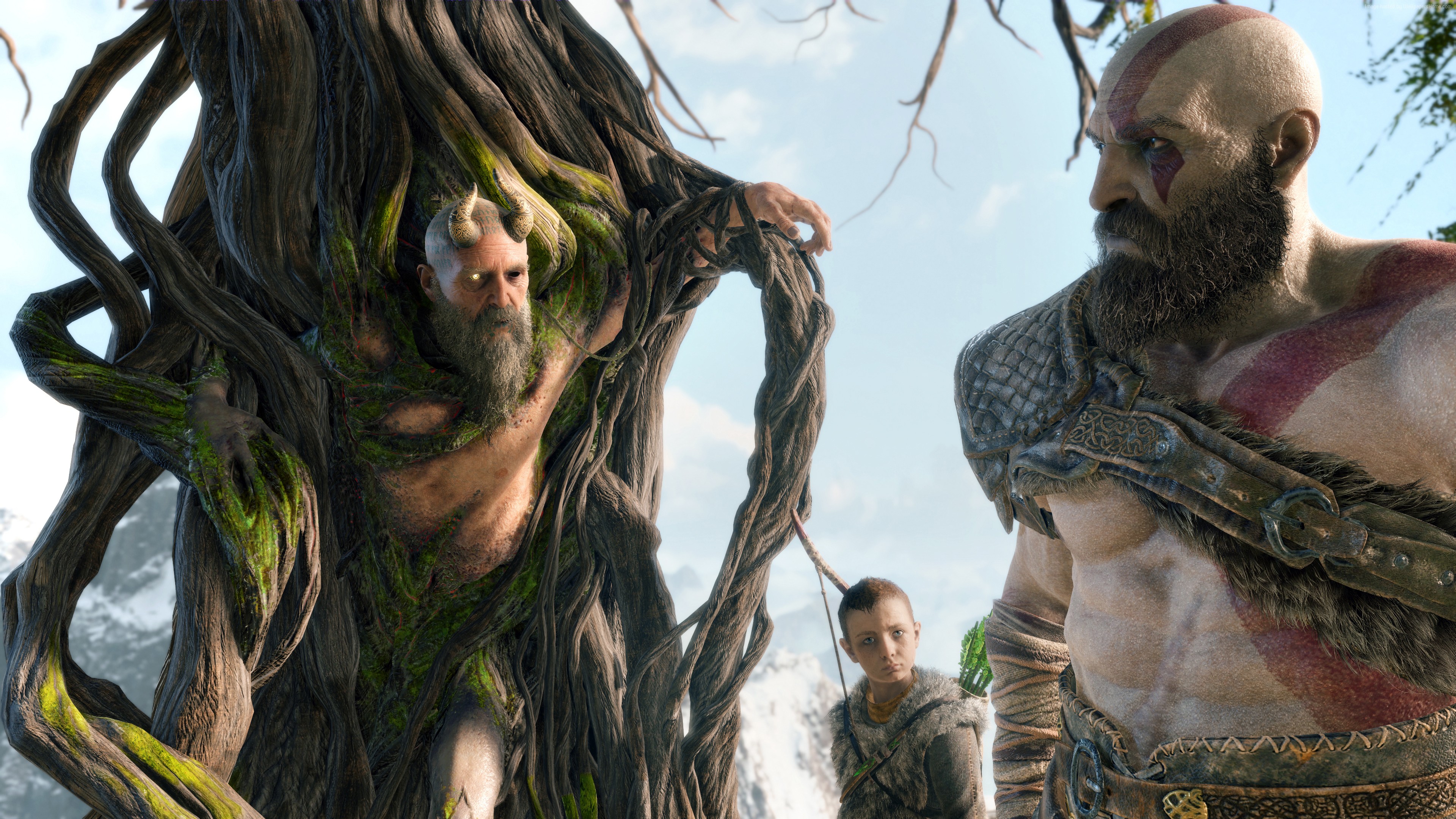 Kratos And Atreus, 4K, God Of War HD Wallpaper