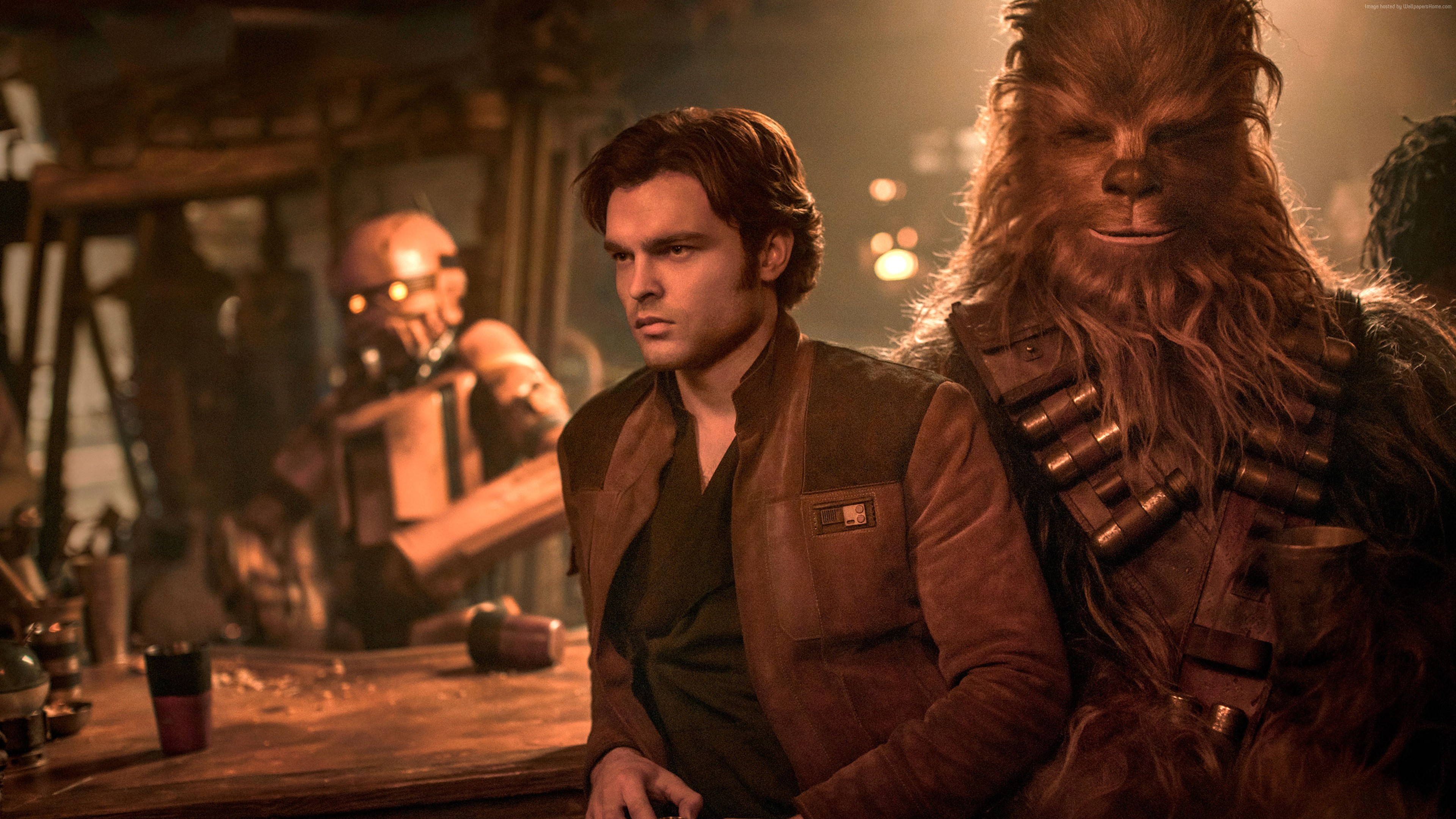 Han Solo and Chewbacca from Solo: A Star Wars Story 4K HD Wallpaper