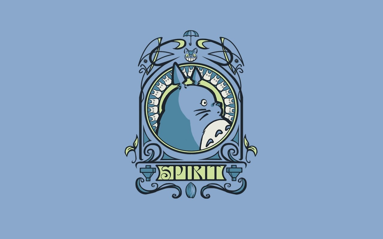 Totoro from My Neighbor Totoro logo HD Wallpaper