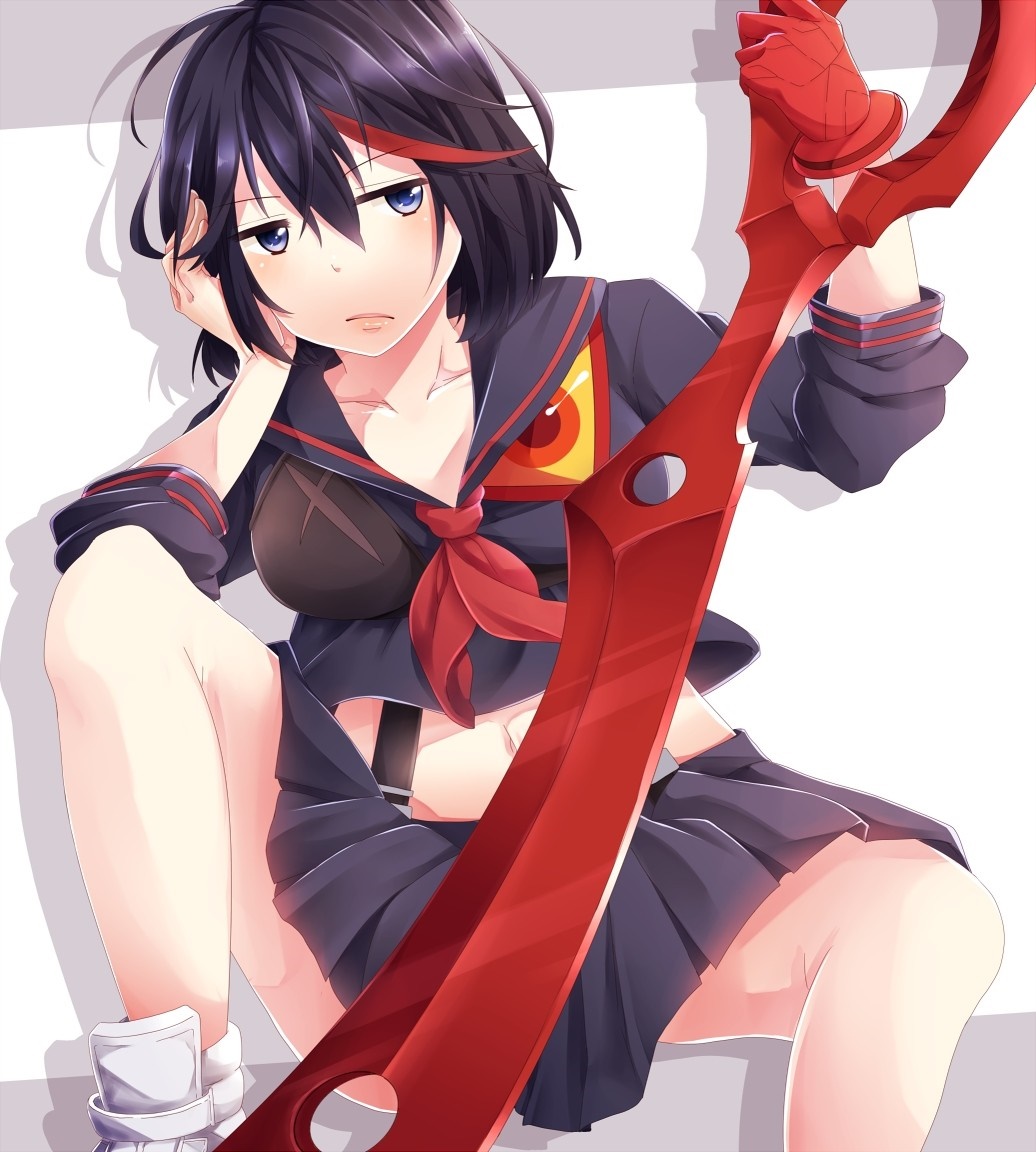 Ryuko Matoi from Kill la Kill with Scissor Blade HD Wallpaper