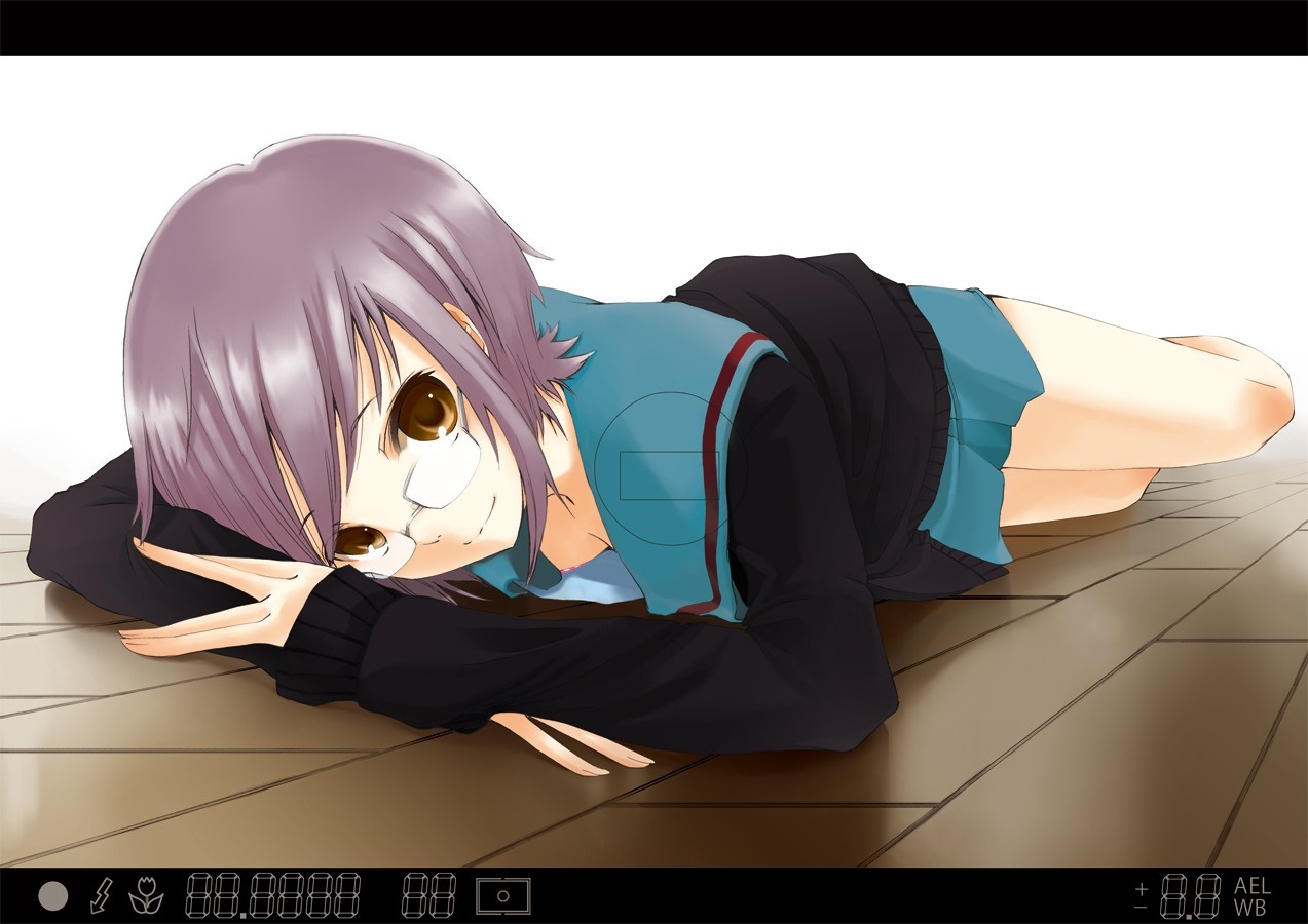 Girl from The Melancholy of Haruhi Suzumiya HD Wallpaper