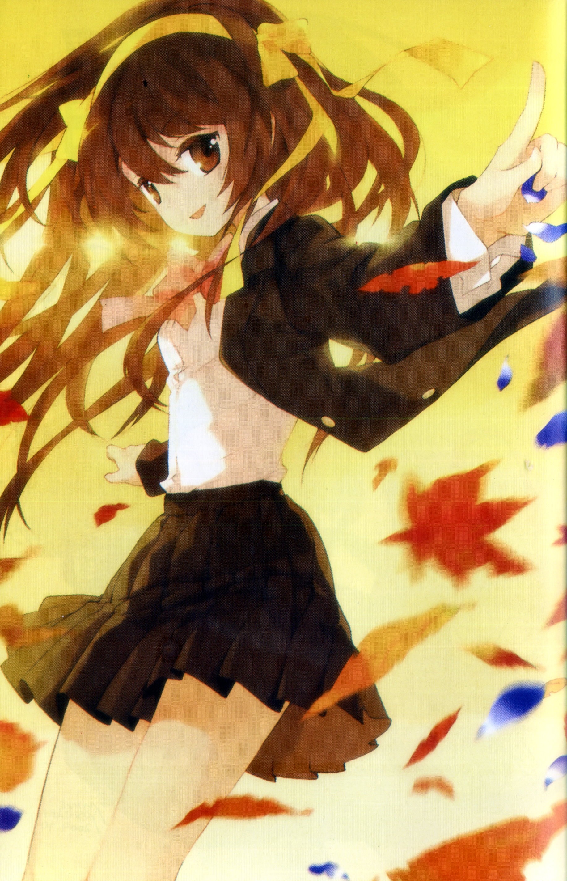 Haruhi Suzumiya from The Melancholy of Haruhi Suzumiya HD Wallpaper