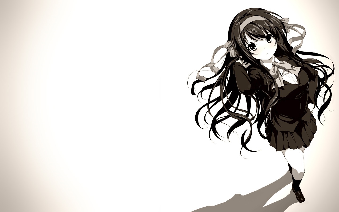 Haruhi Suzumiya from The Melancholy of Haruhi Suzumiya HD Wallpaper