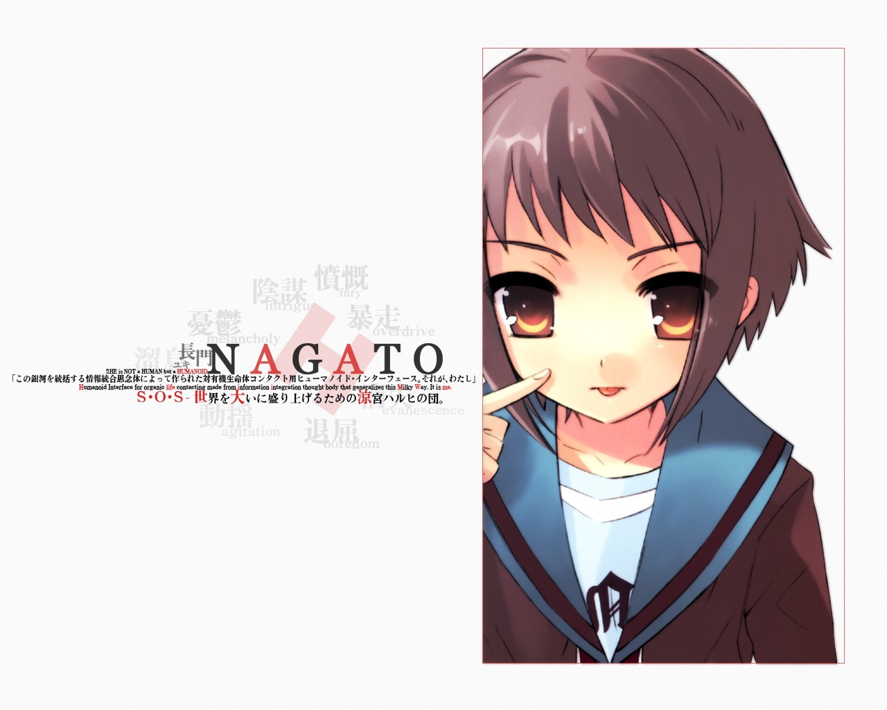 Nagato from The Melancholy of Haruhi Suzumiya HD Wallpaper
