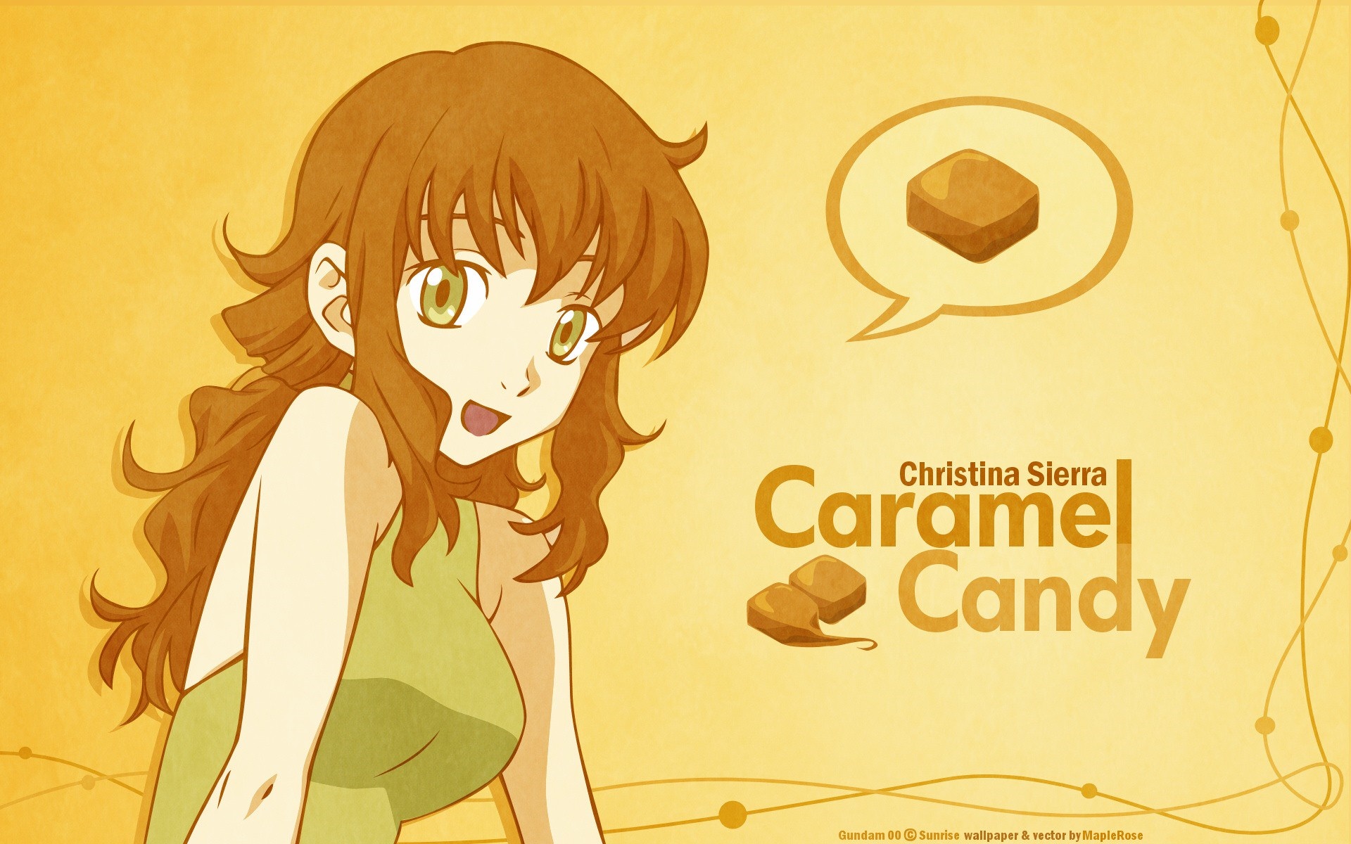 Christina Sierra from Mobile Suit Gundam 00 Caramel Candy HD Wallpaper