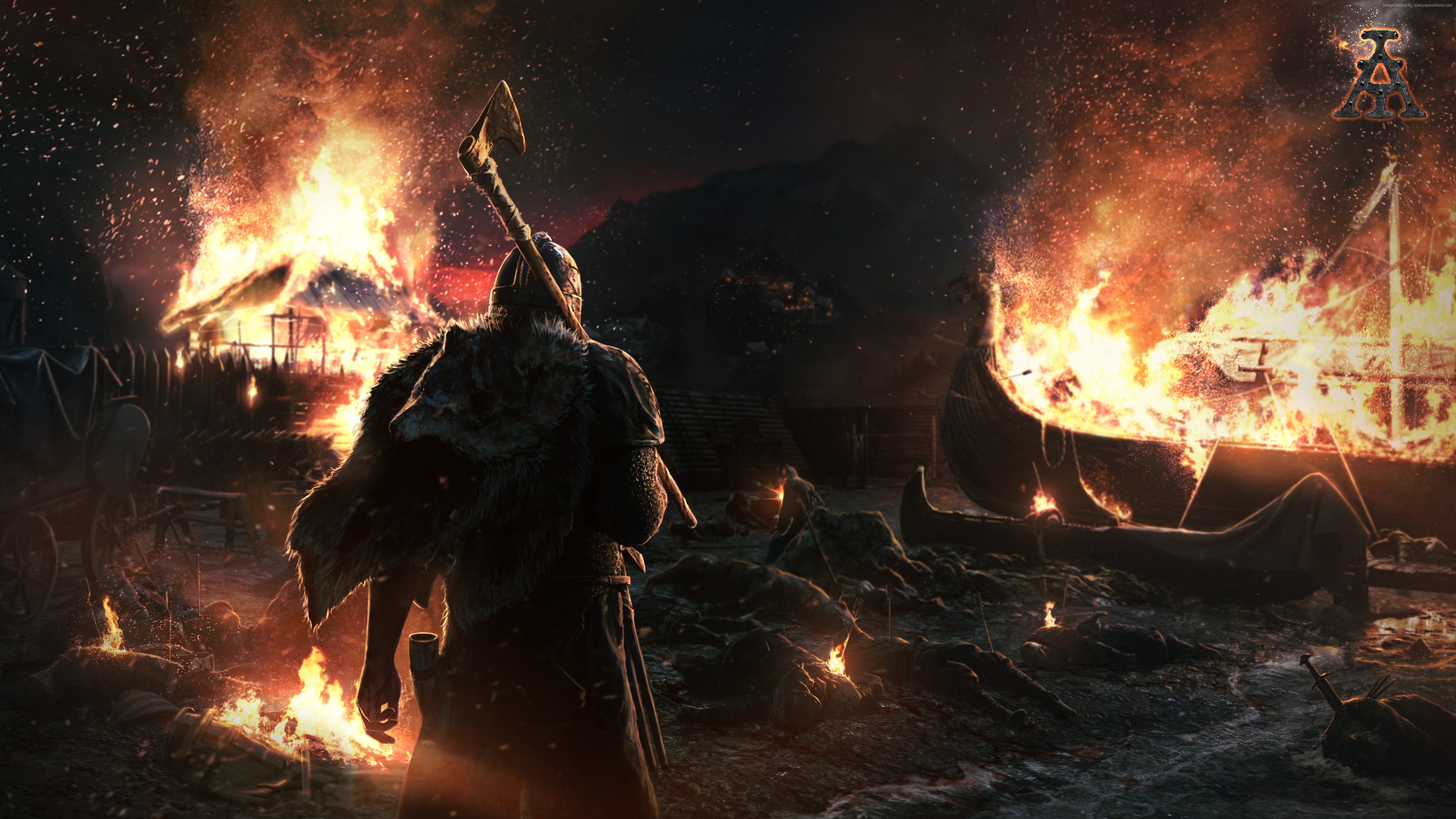 Viking warrior in Ancestors Legacy 4K HD Wallpaper