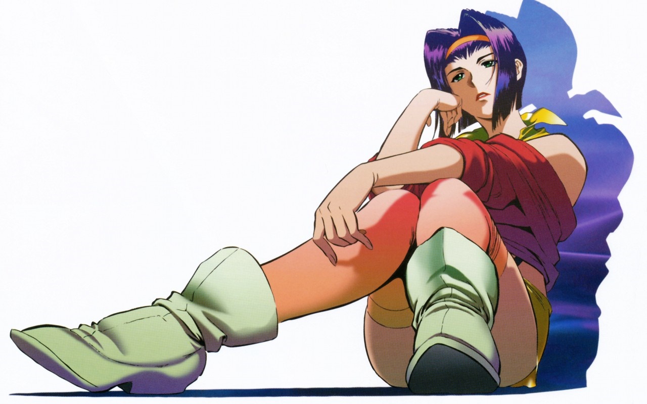 Faye Valentine from Cowboy Bebop sitting HD Wallpaper